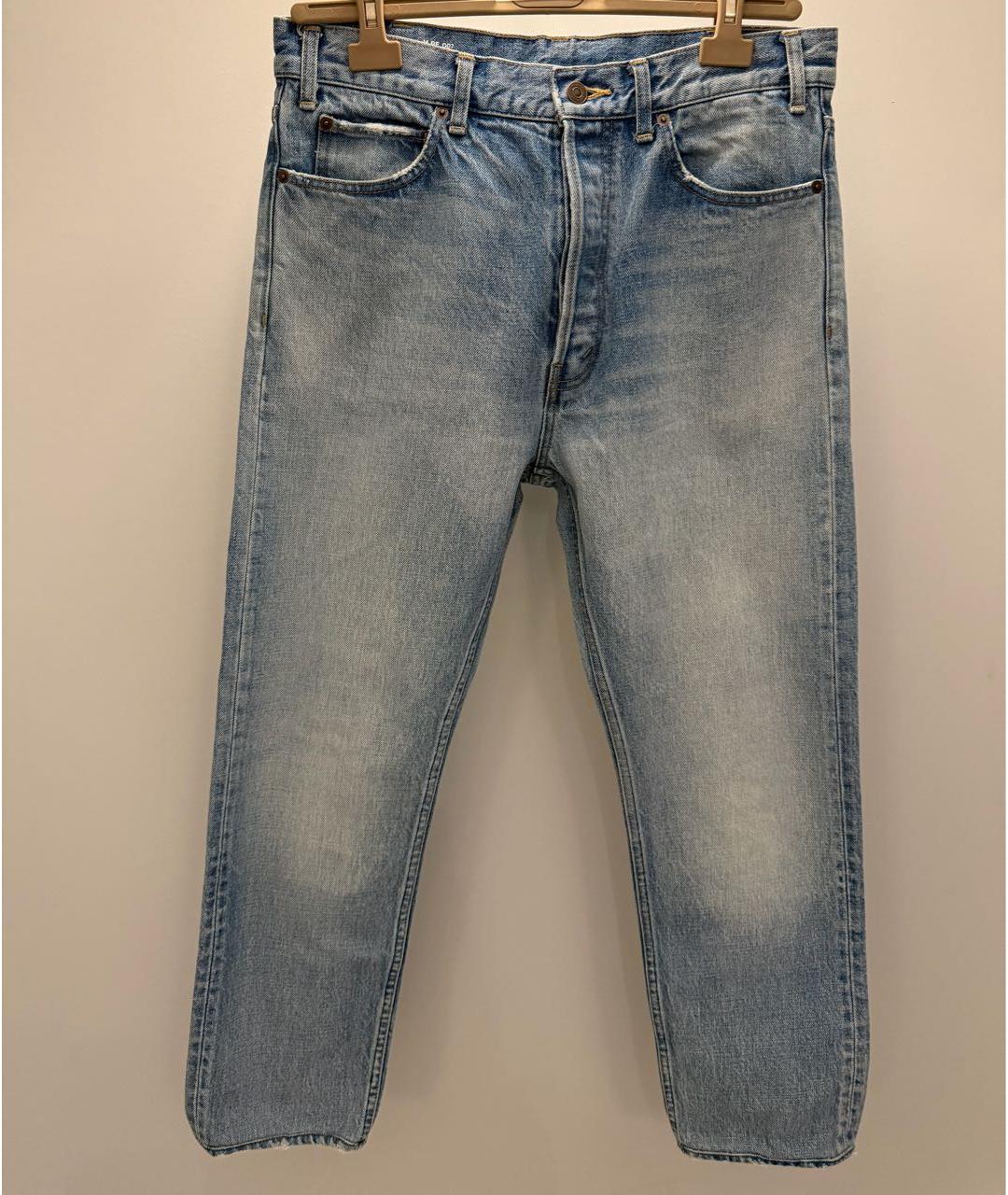 CELINE Голубые хлопковые джинсы скинни, фото 6