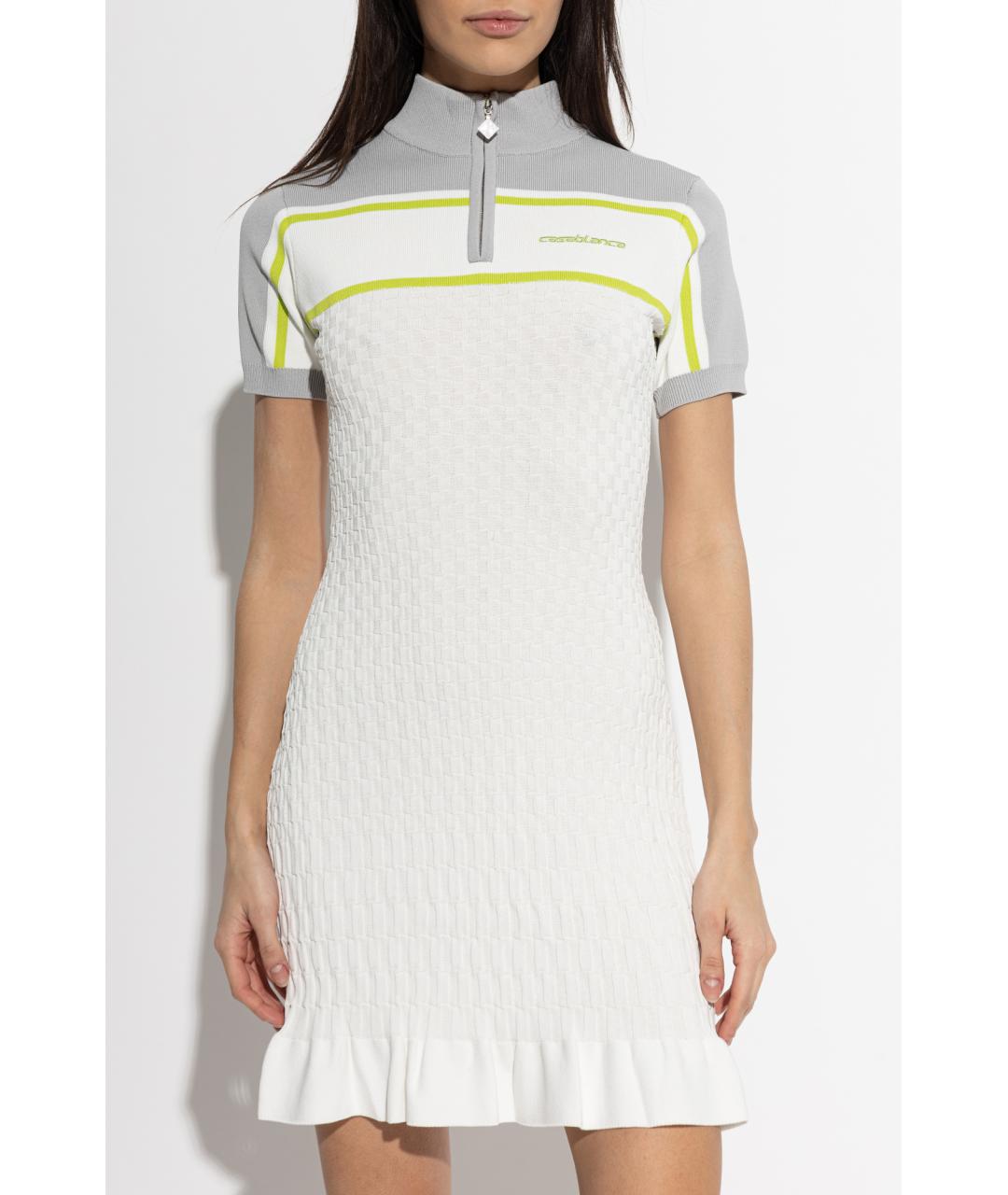 CASABLANCA Белое вискозное повседневное платье, фото 3