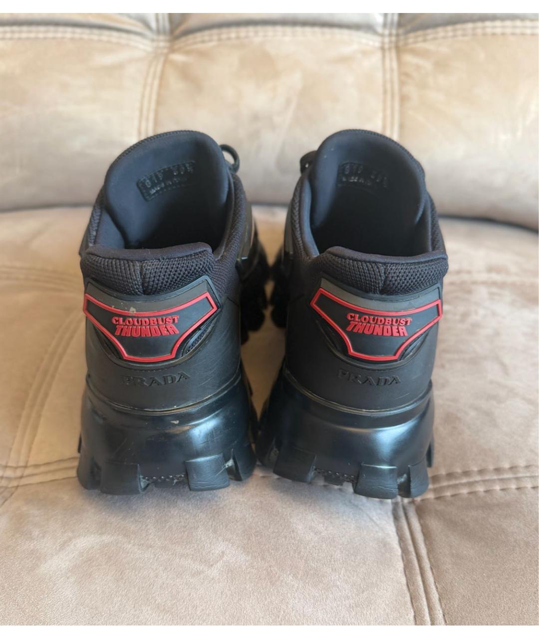 PRADA Черные кроссовки, фото 4