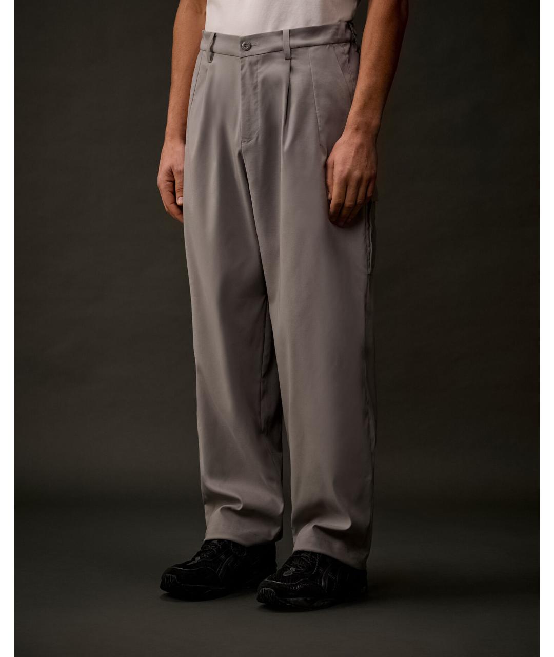 CP COMPANY Серые полиэстеровые повседневные брюки, фото 3