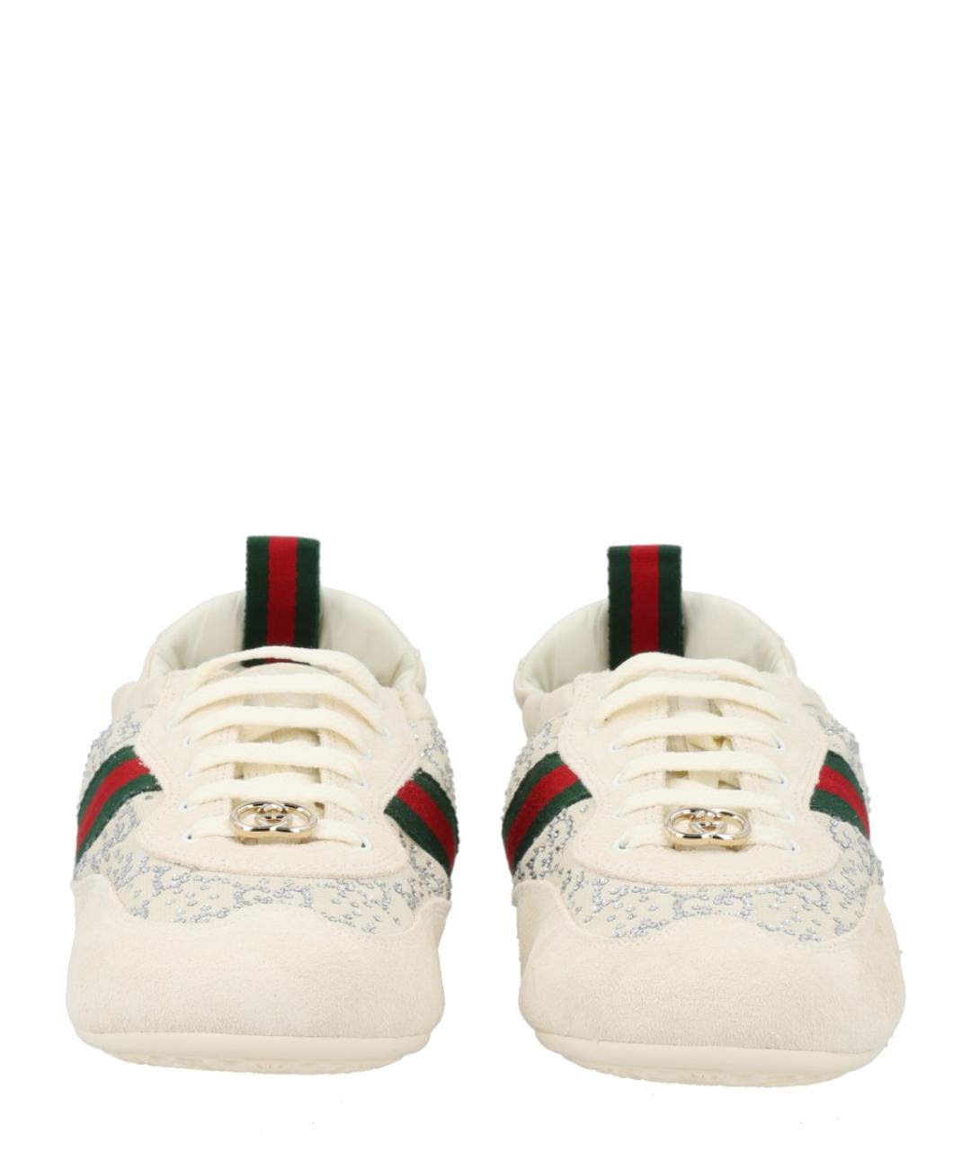 GUCCI Бежевые текстильные кроссовки, фото 2