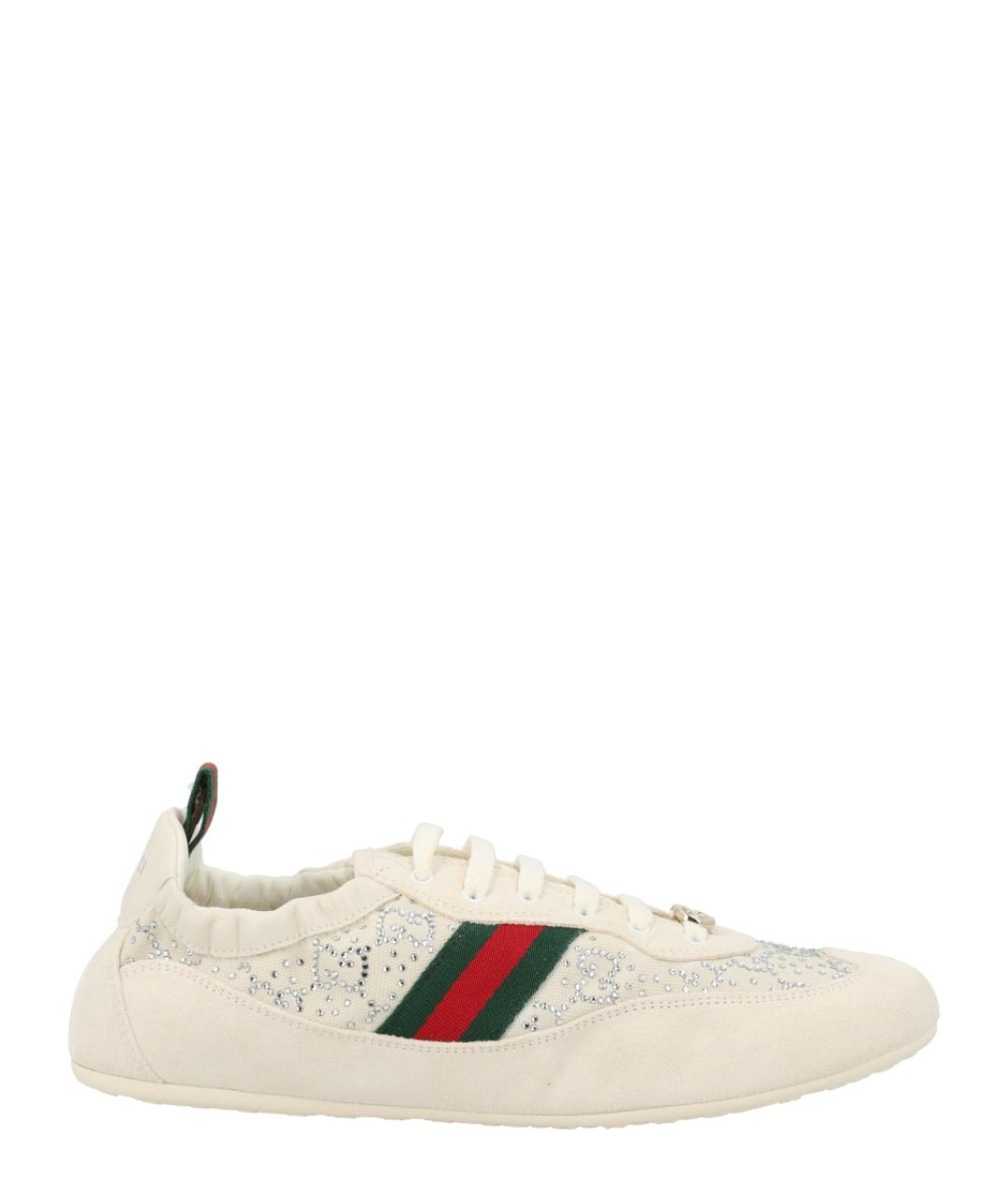 GUCCI Бежевые текстильные кроссовки, фото 1