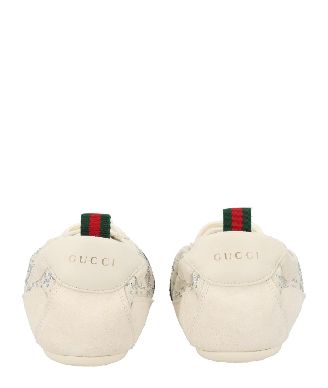 GUCCI Бежевые текстильные кроссовки, фото 3