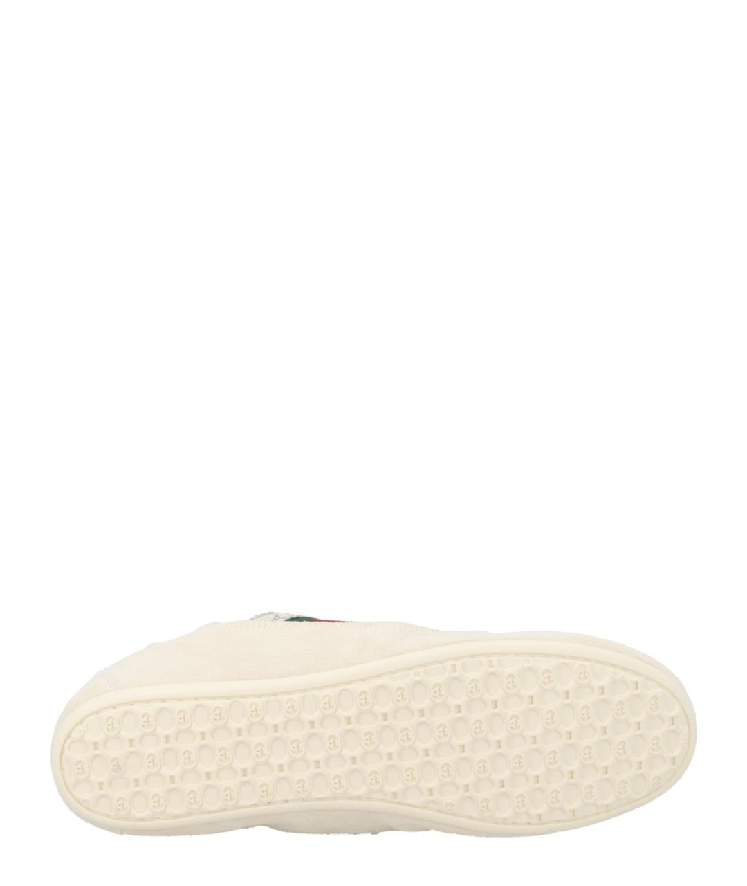 GUCCI Бежевые текстильные кроссовки, фото 5