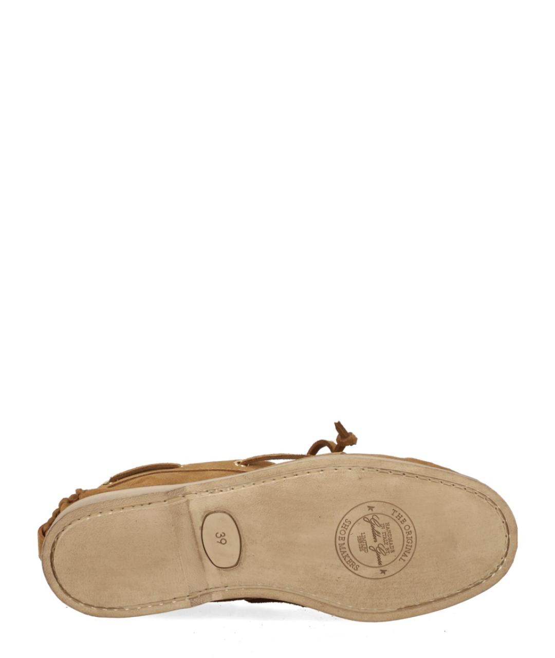 GOLDEN GOOSE DELUXE BRAND Бежевые замшевые лоферы, фото 6