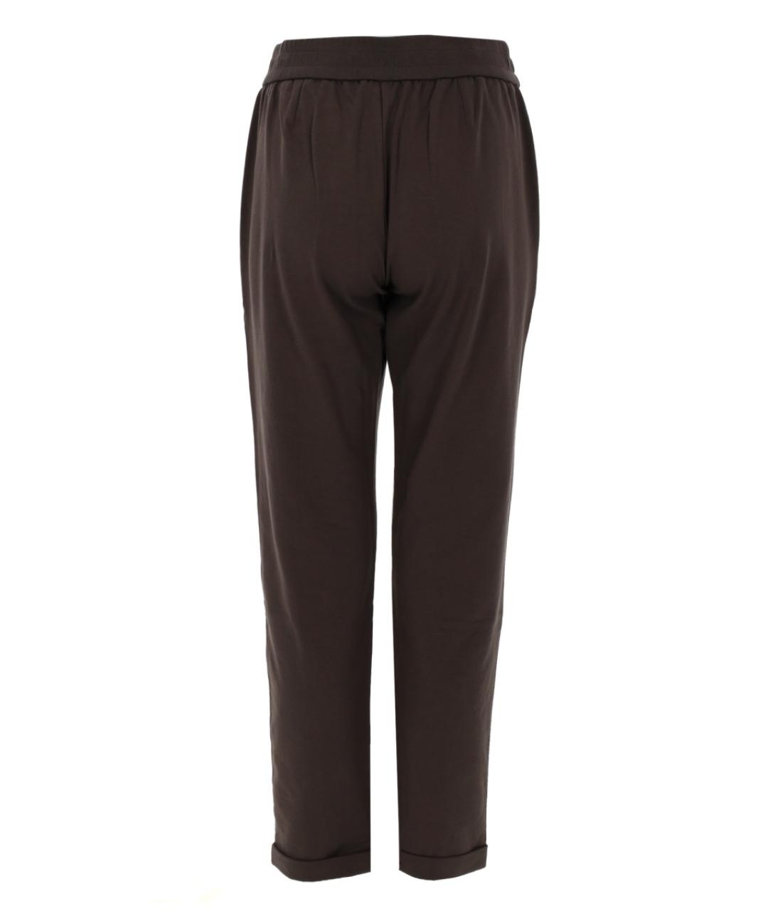 BRUNELLO CUCINELLI Коричневые хлопковые спортивные брюки и шорты, фото 2