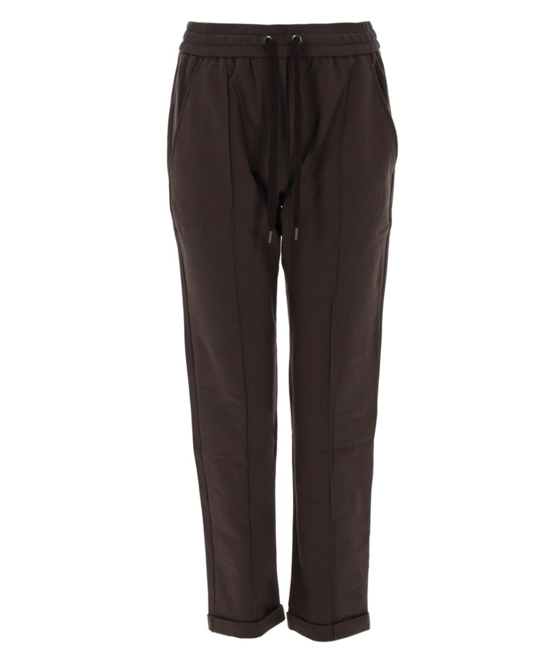 BRUNELLO CUCINELLI Коричневые хлопковые спортивные брюки и шорты, фото 1