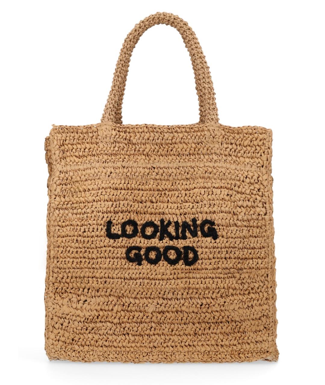 ASPESI Коричневая пелетеная сумка тоут, фото 2