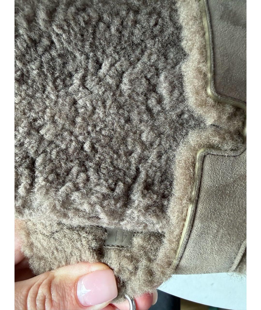 HERMES Серые замшевые сандалии, фото 6