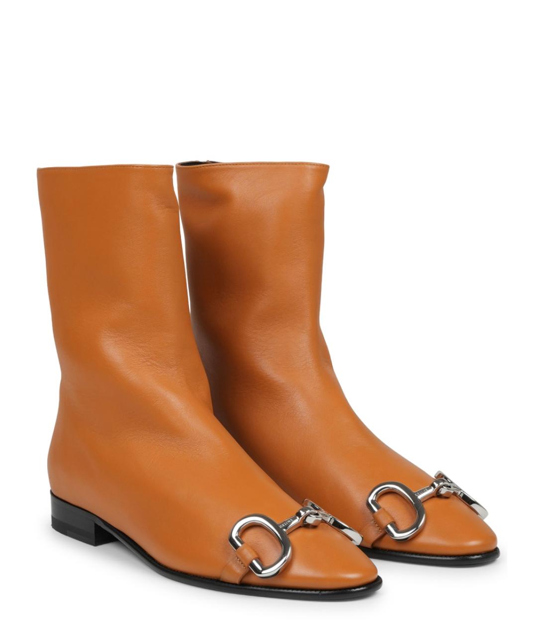 CELINE Коричневые кожаные ботинки, фото 2