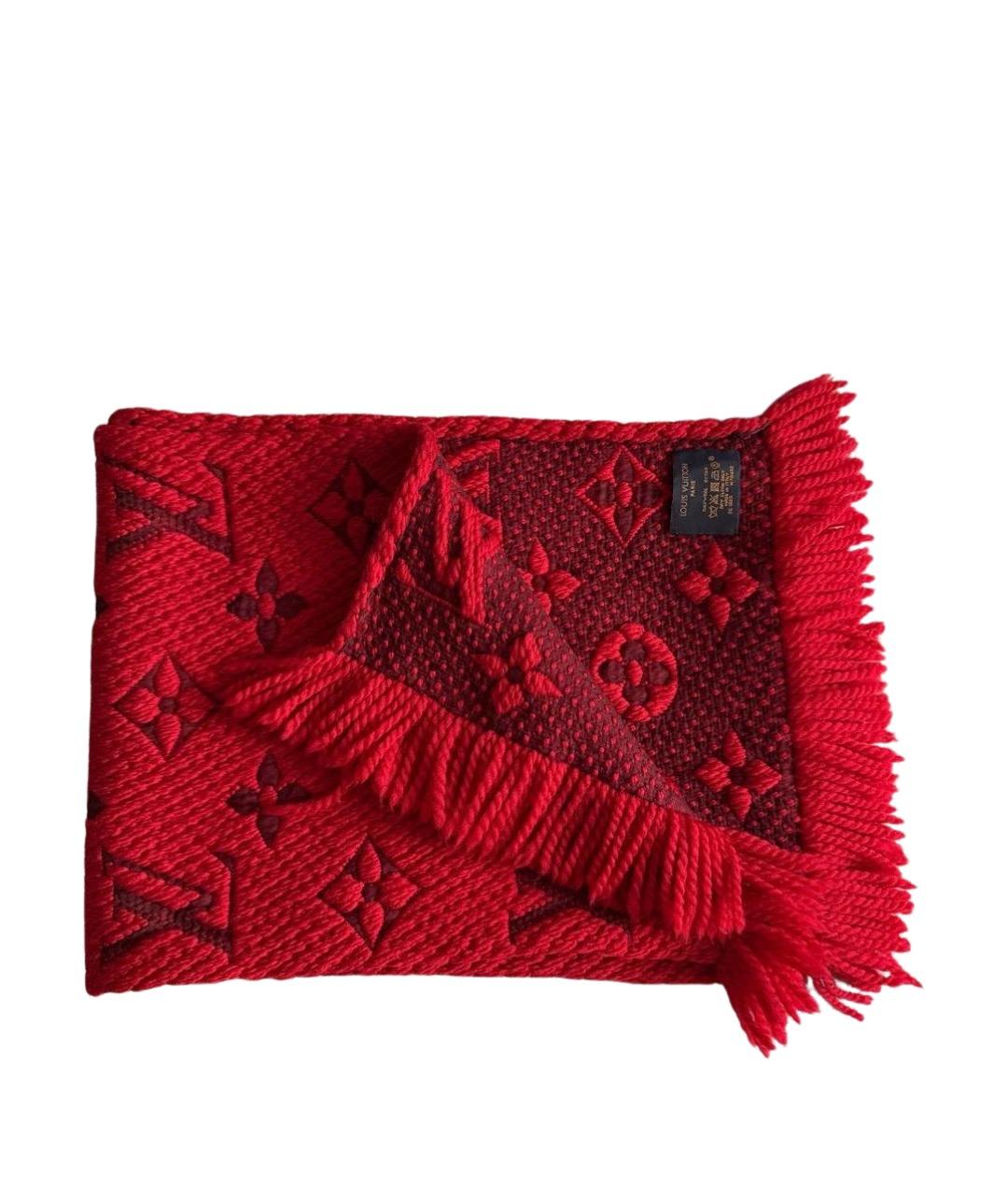 LOUIS VUITTON Красный шерстяной шарф, фото 1