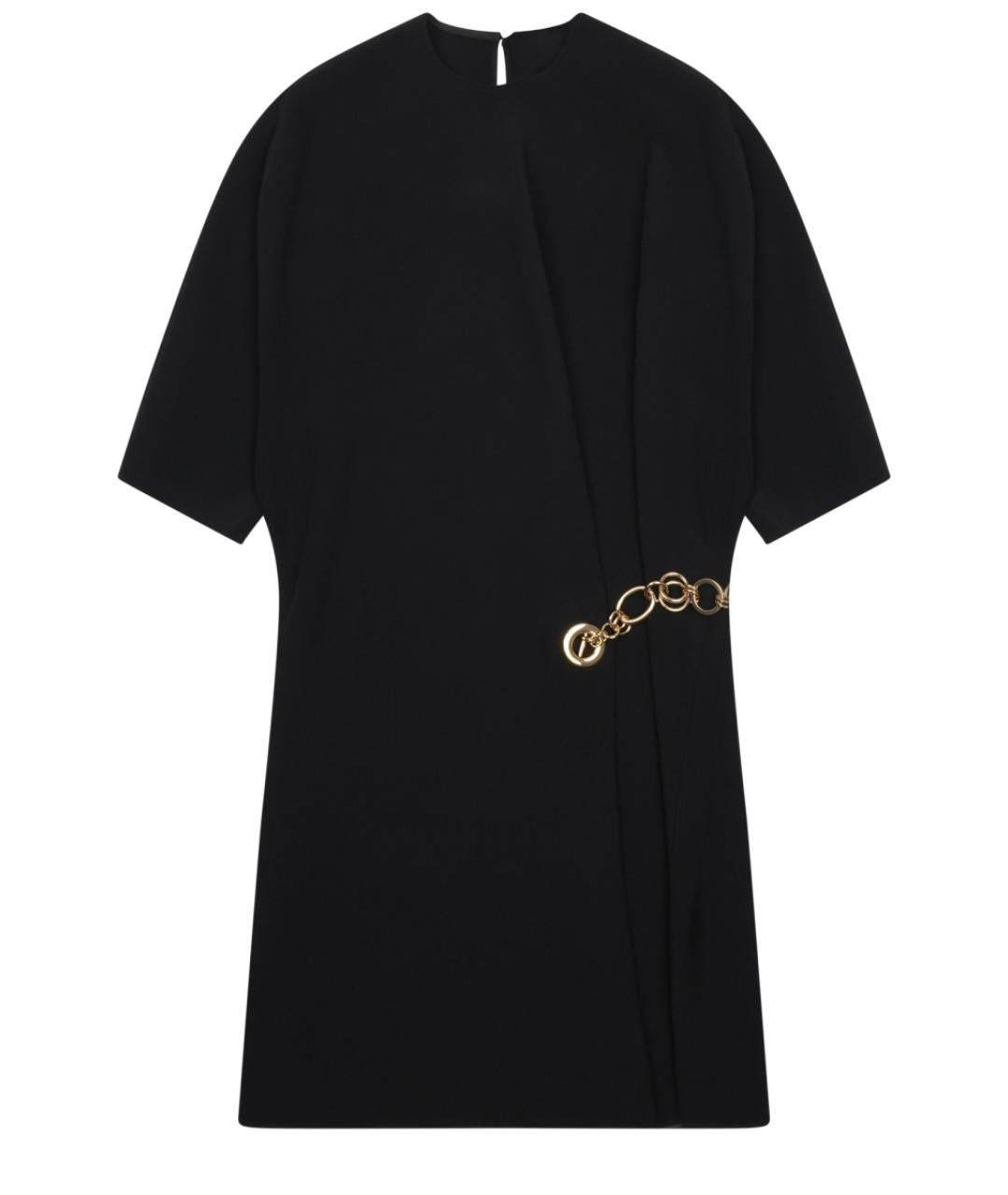 CELINE Черное вискозное повседневное платье, фото 1