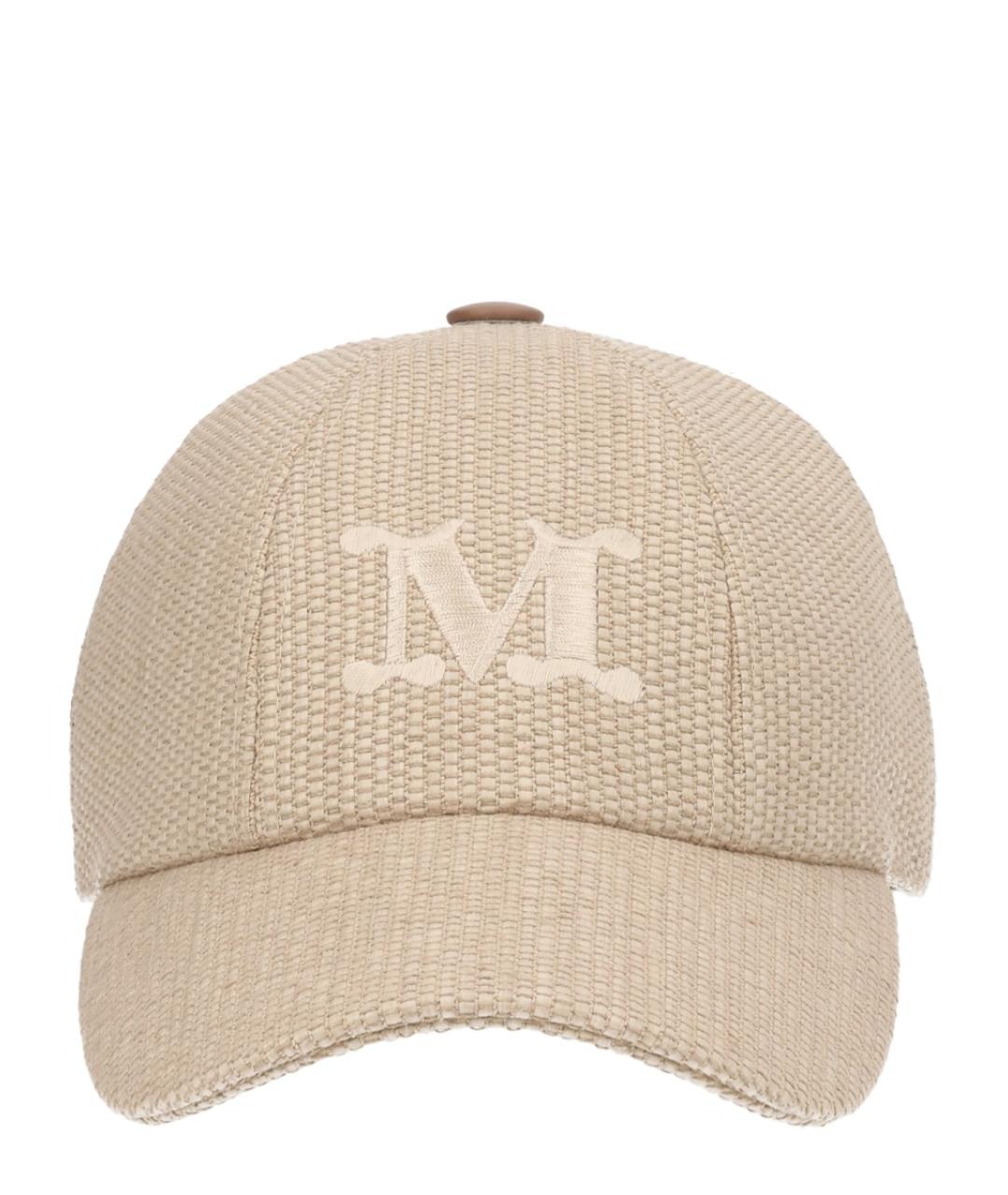 MAX MARA Бежевая хлопковая кепка, фото 1
