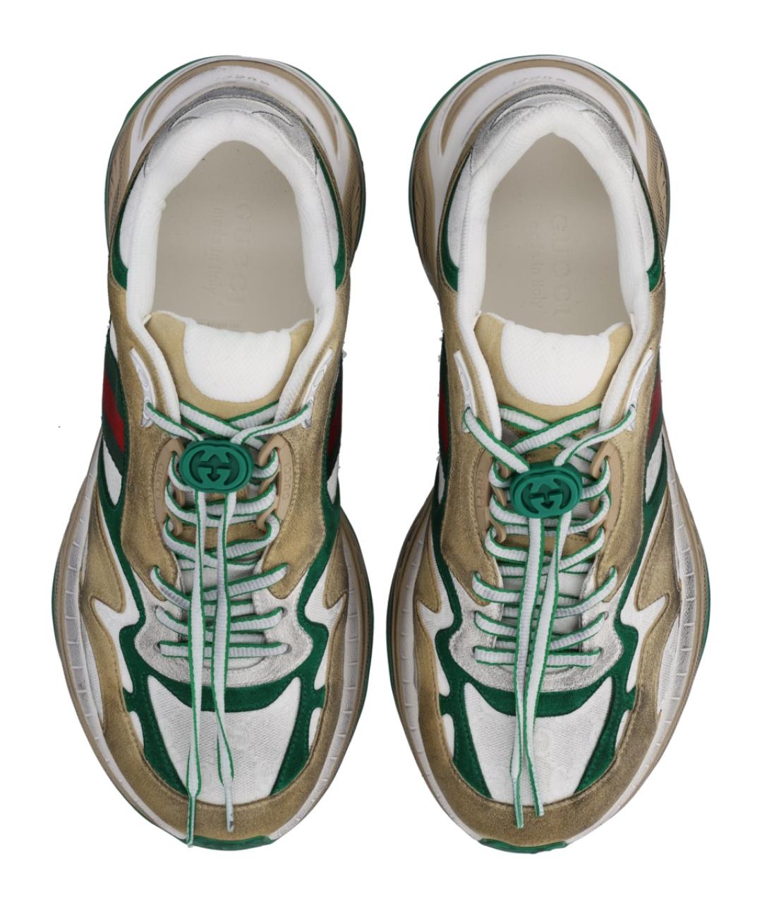 GUCCI Мульти кожаные низкие кроссовки / кеды, фото 6