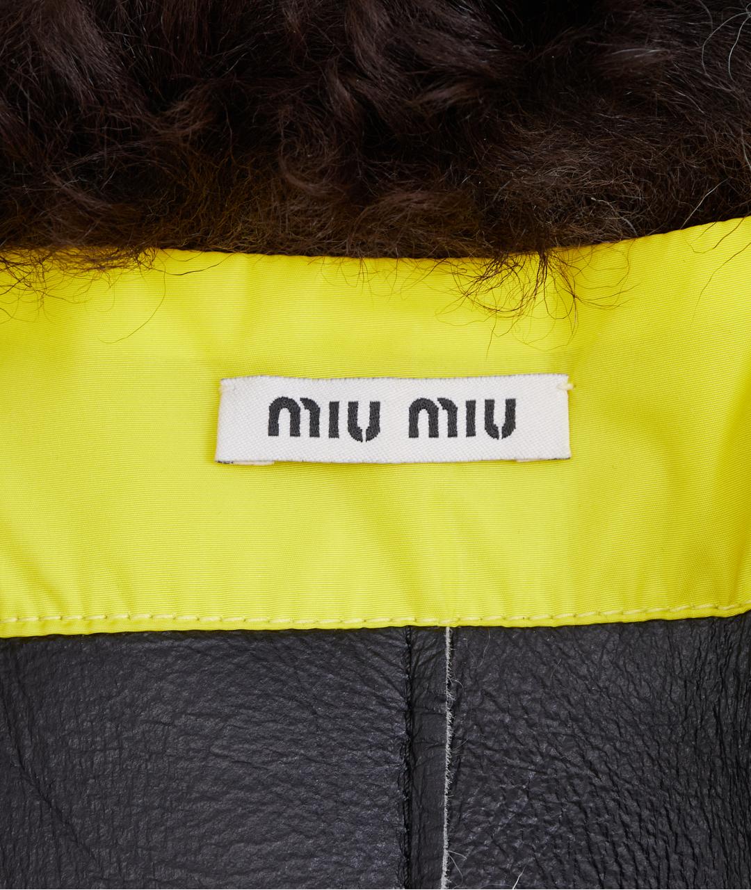 MIU MIU Белая шерстяная шуба, фото 3