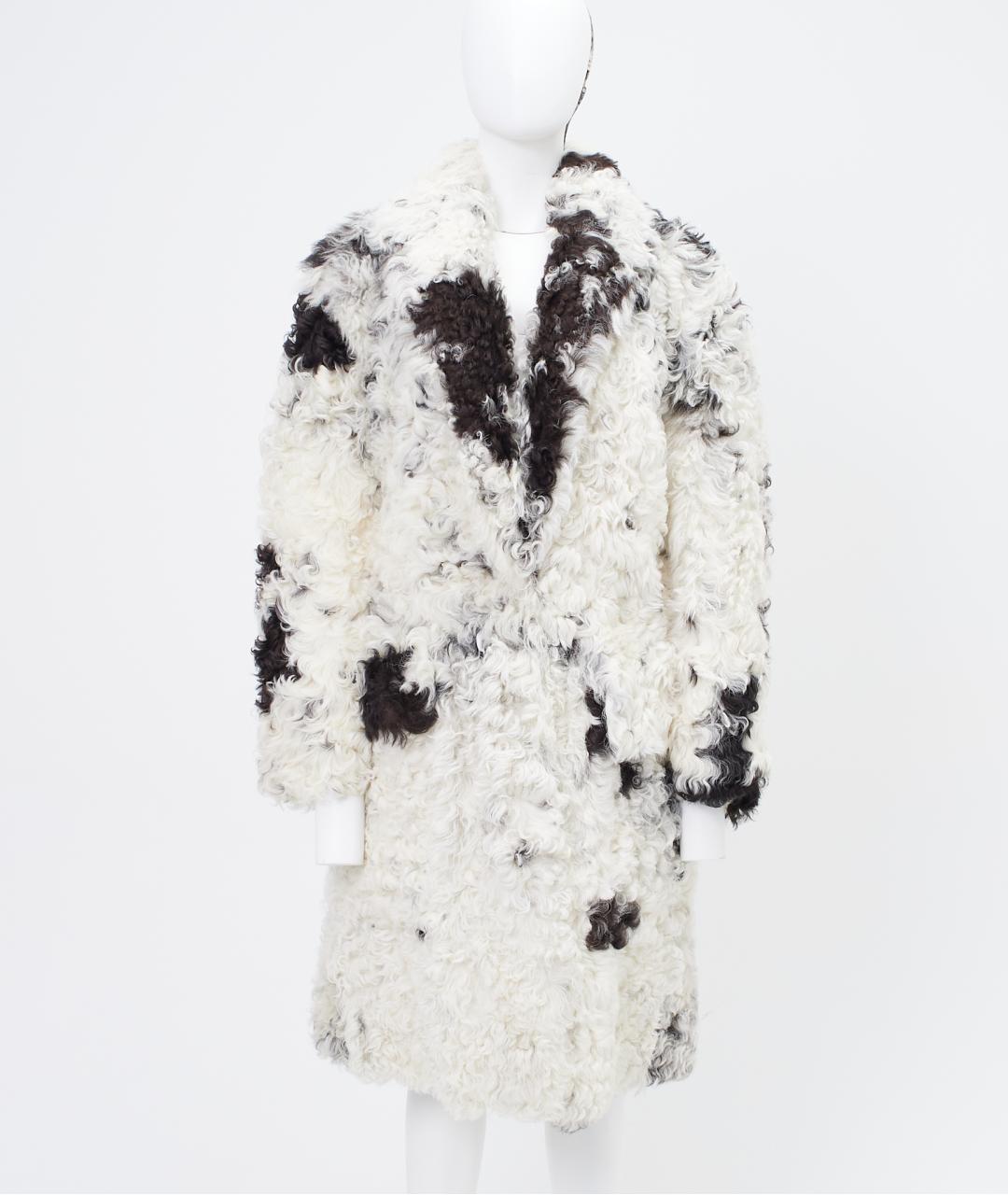 MIU MIU Белая шерстяная шуба, фото 8