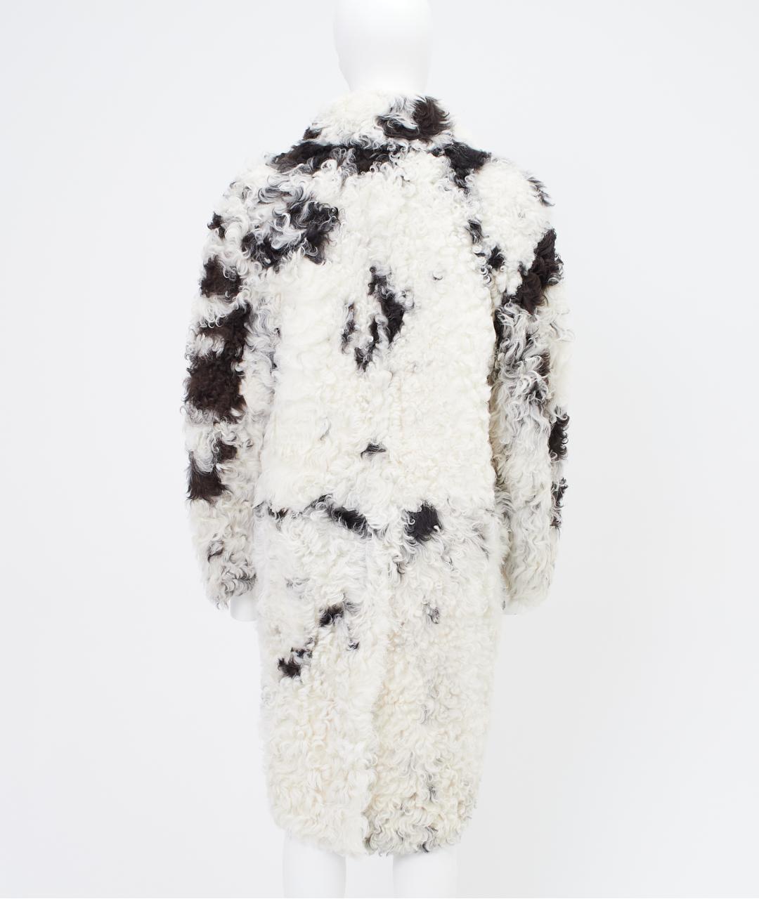 MIU MIU Белая шерстяная шуба, фото 2