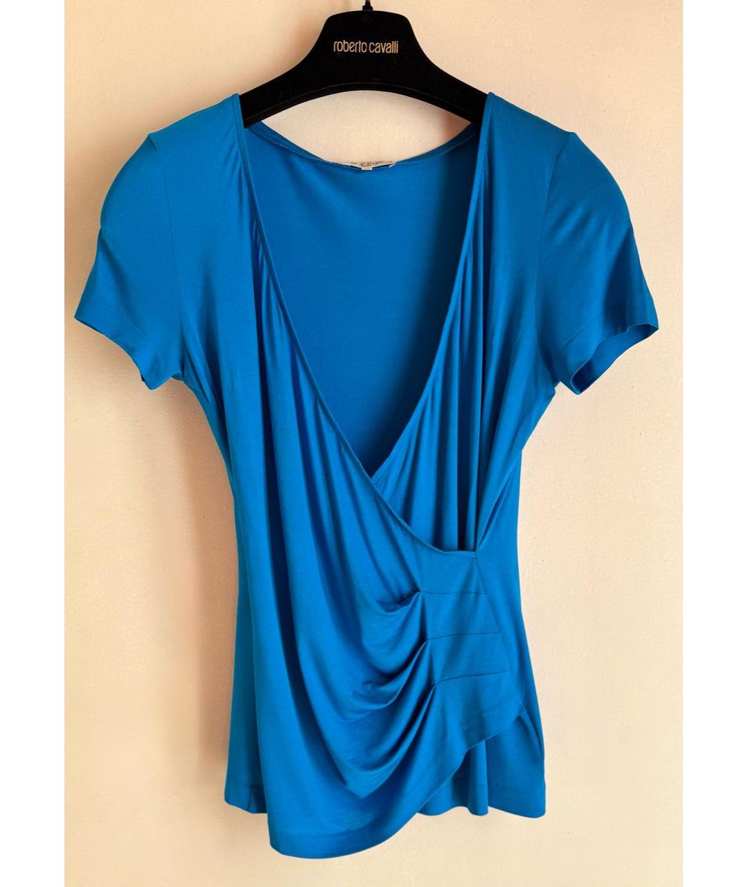 ETRO Синяя вискозная футболка, фото 9