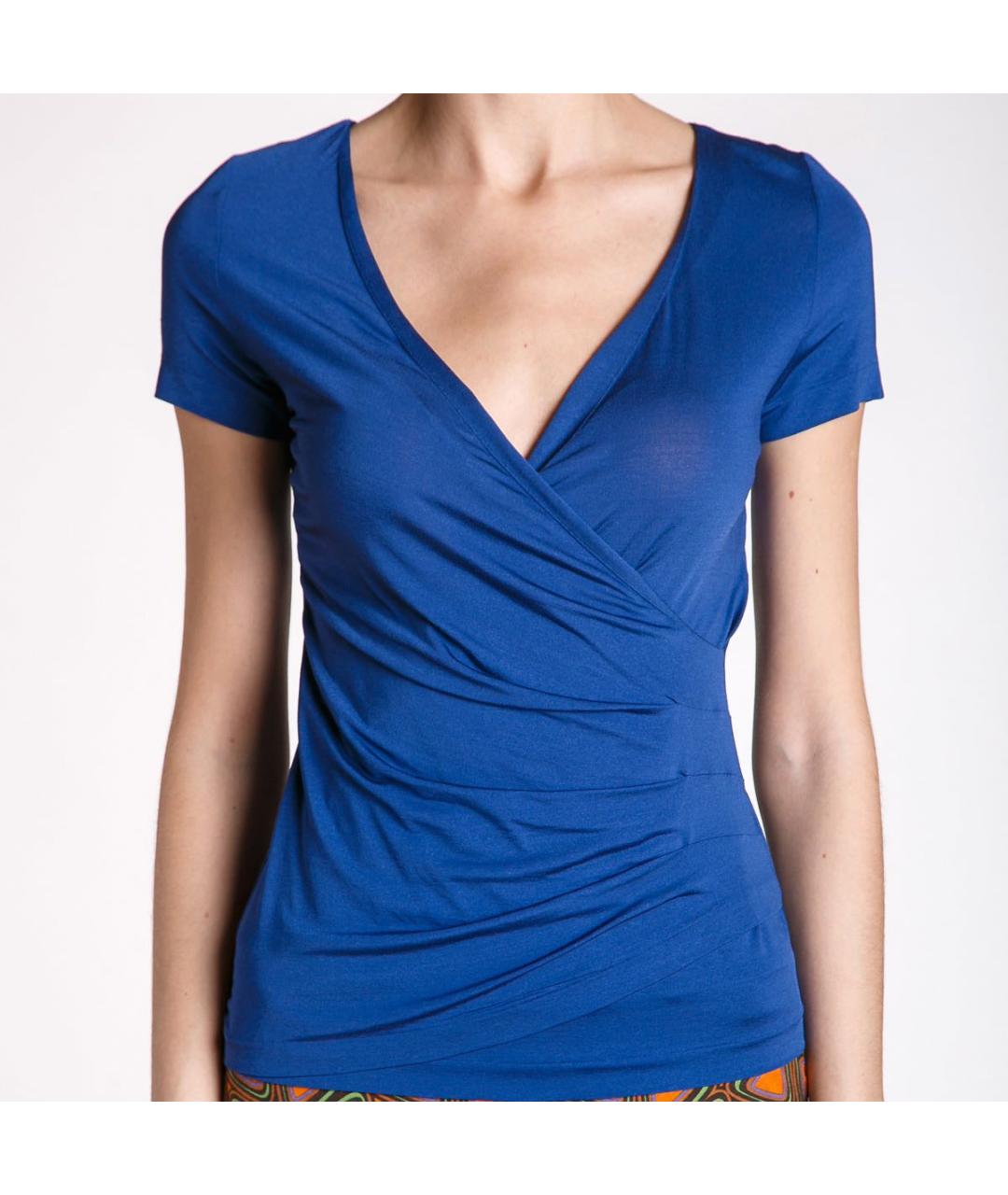 ETRO Синяя вискозная футболка, фото 8