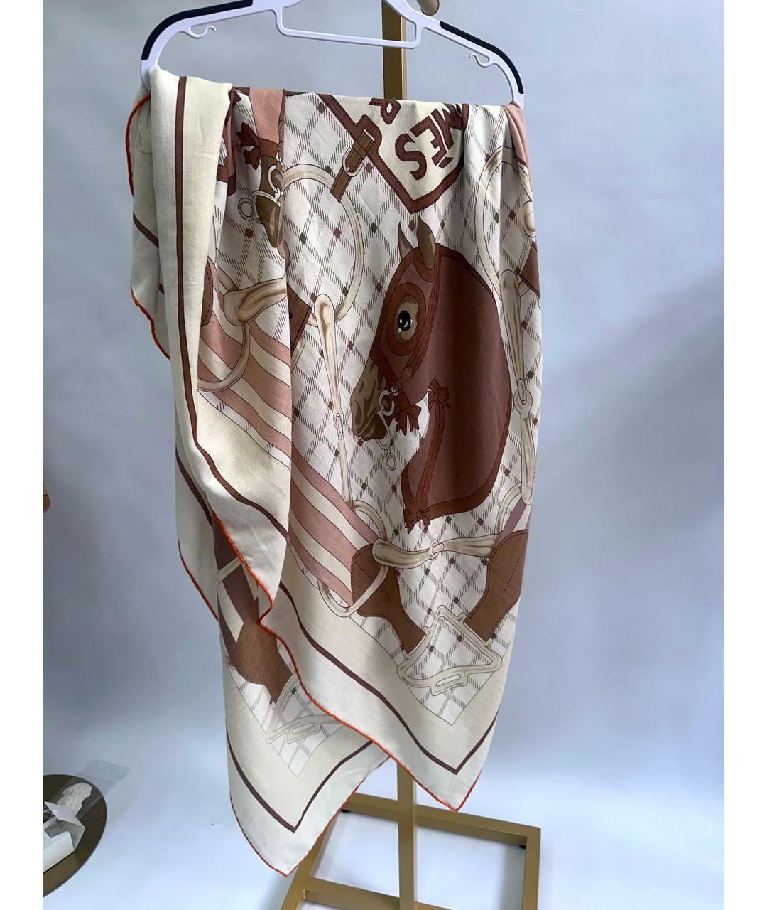 HERMES Мульти шелковый платок, фото 5