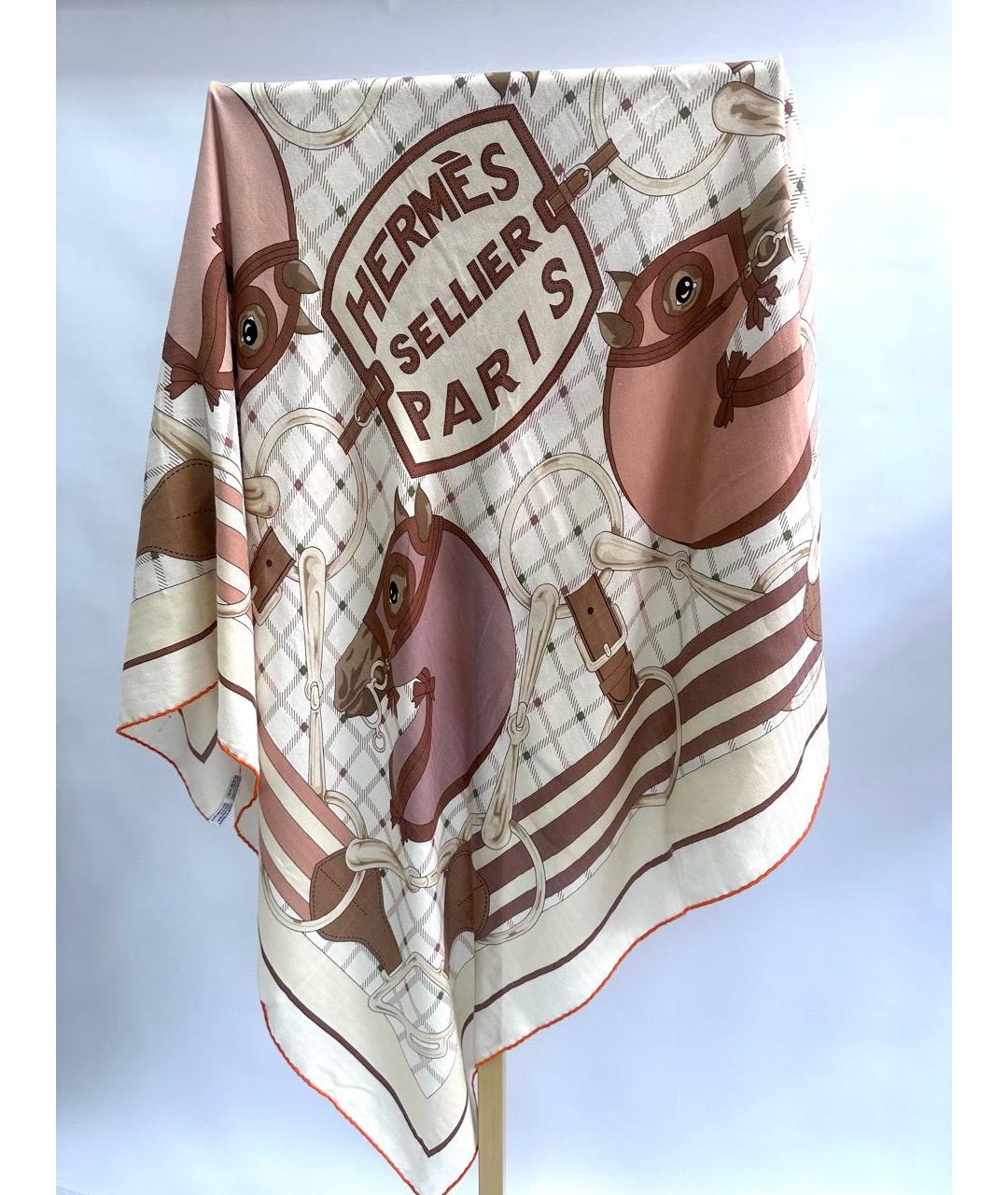 HERMES Мульти шелковый платок, фото 6