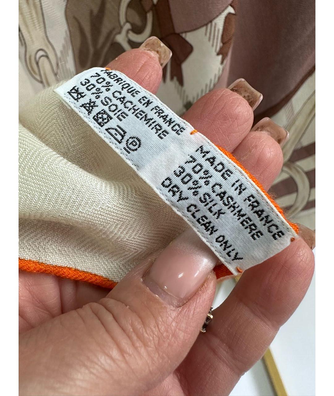 HERMES Мульти шелковый платок, фото 4