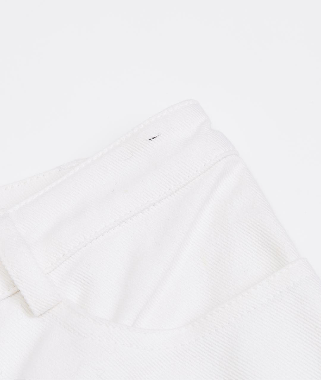 CHANEL Белые хлопковые прямые джинсы, фото 4