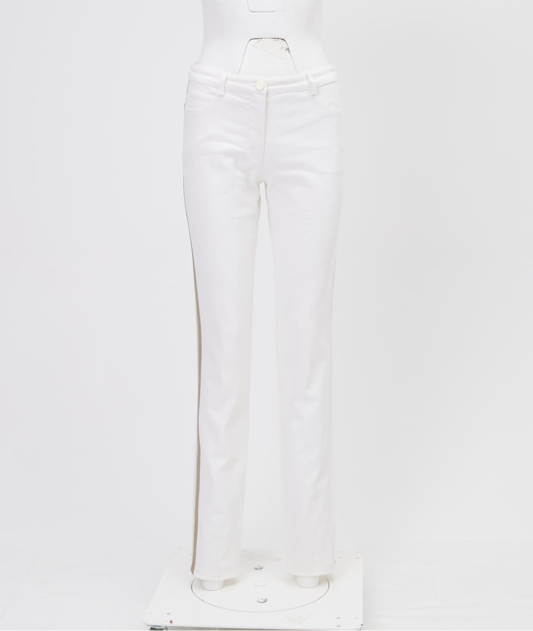 CHANEL Белые хлопковые прямые джинсы, фото 7