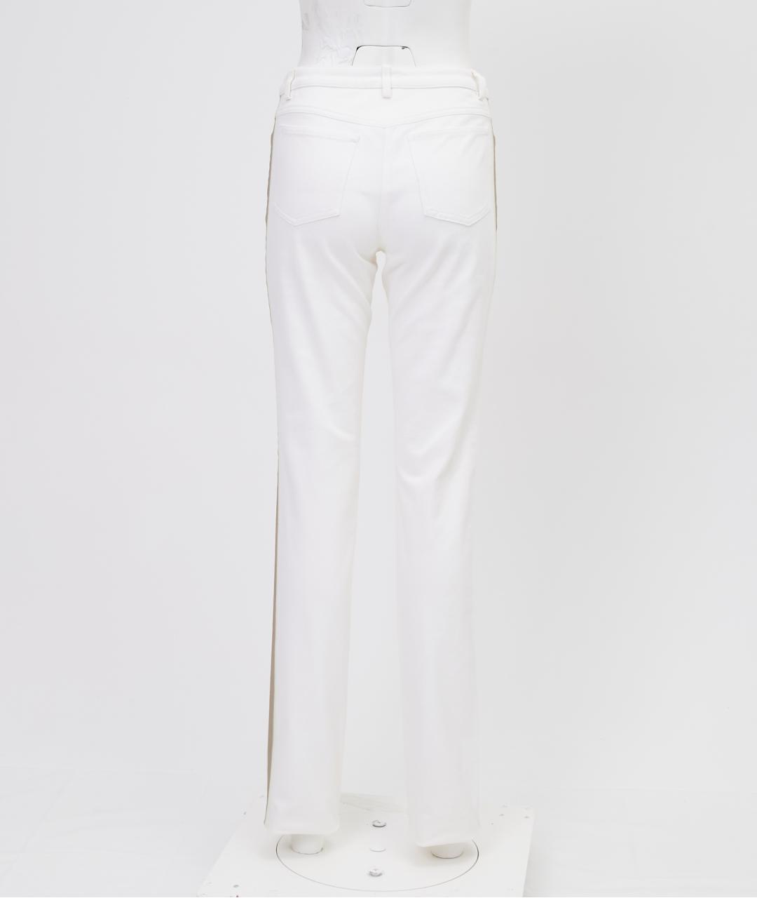 CHANEL Белые хлопковые прямые джинсы, фото 2