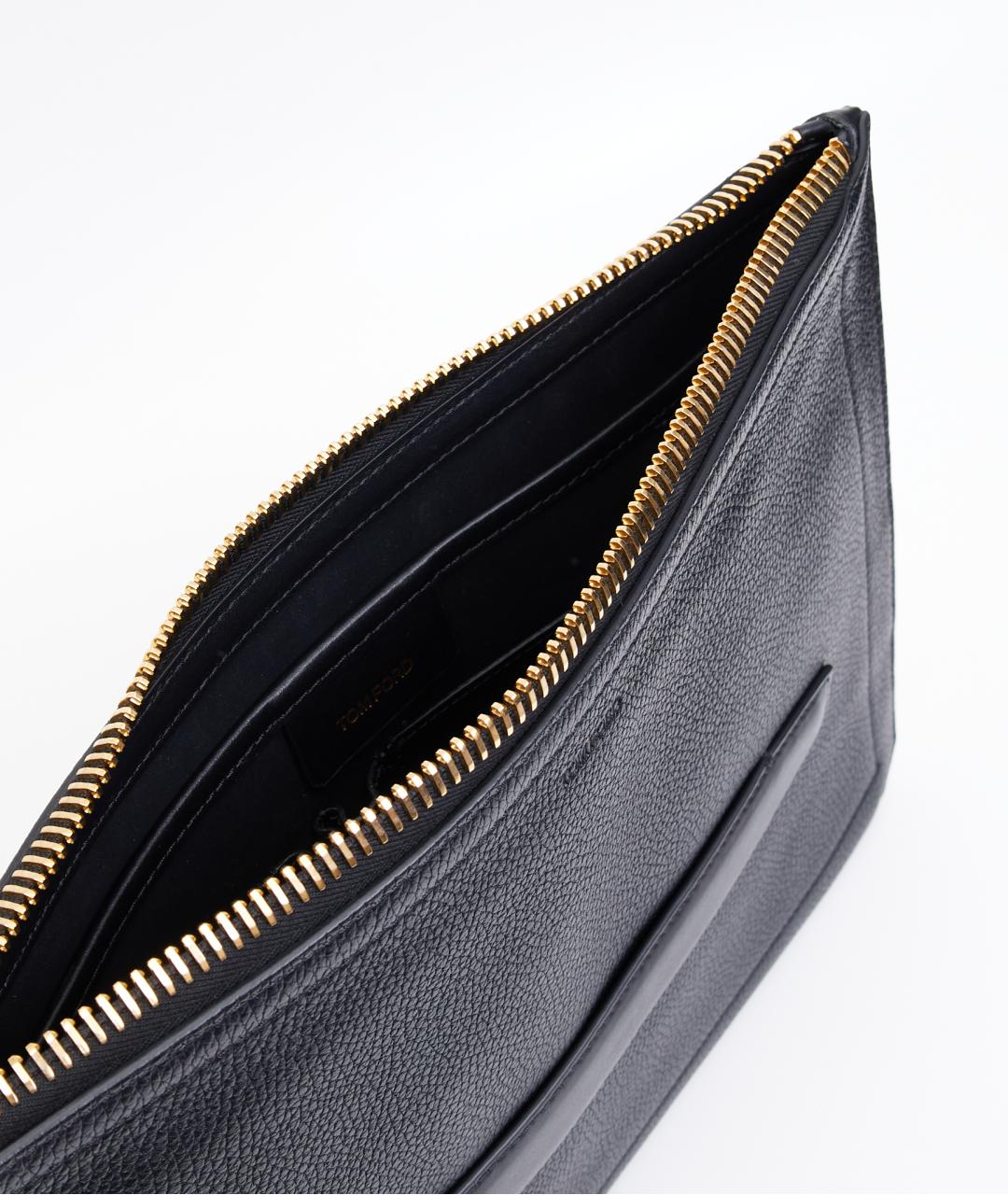 TOM FORD Черная кожаная папка для документов, фото 3