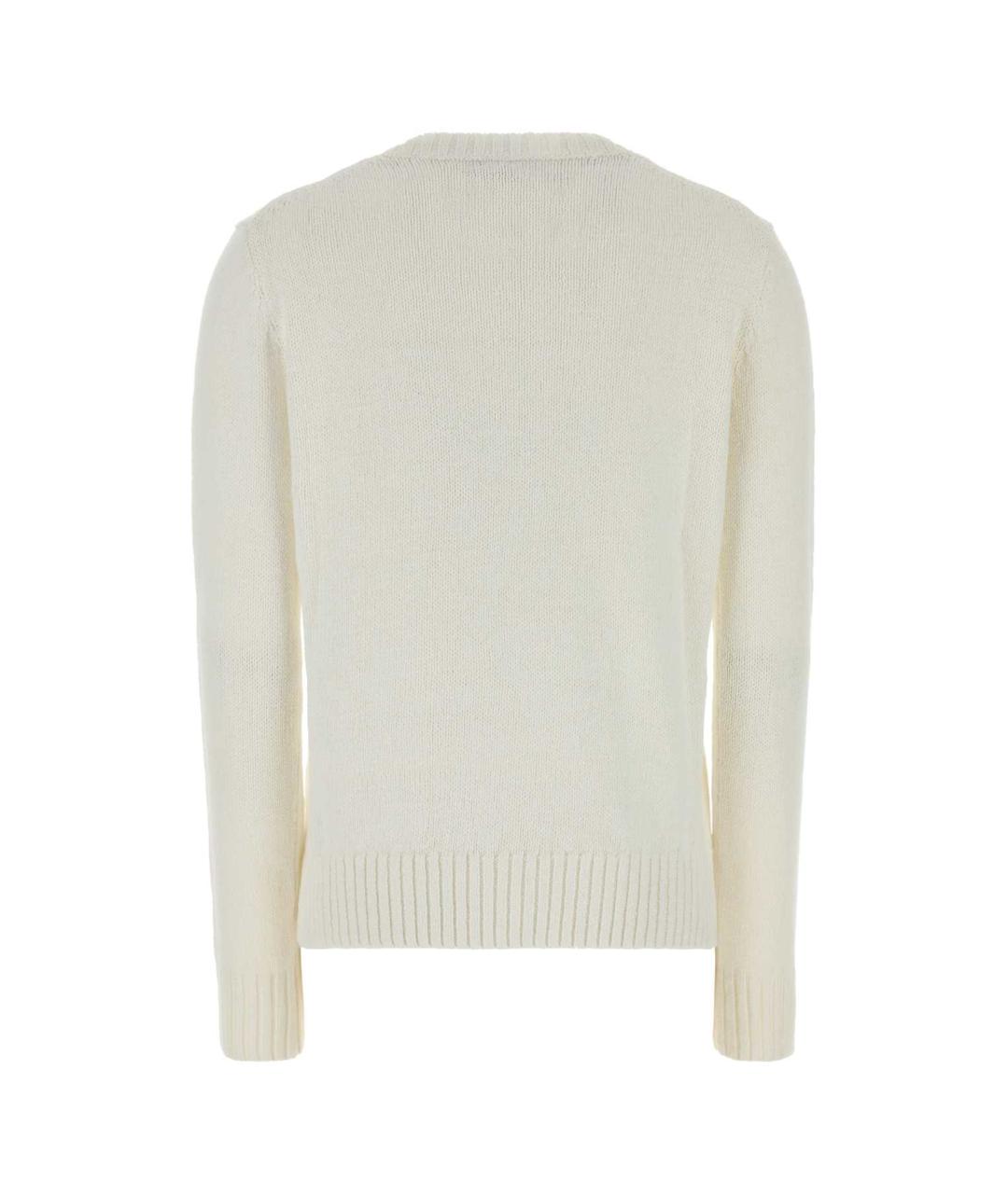 POLO RALPH LAUREN Белый льняной джемпер / свитер, фото 2