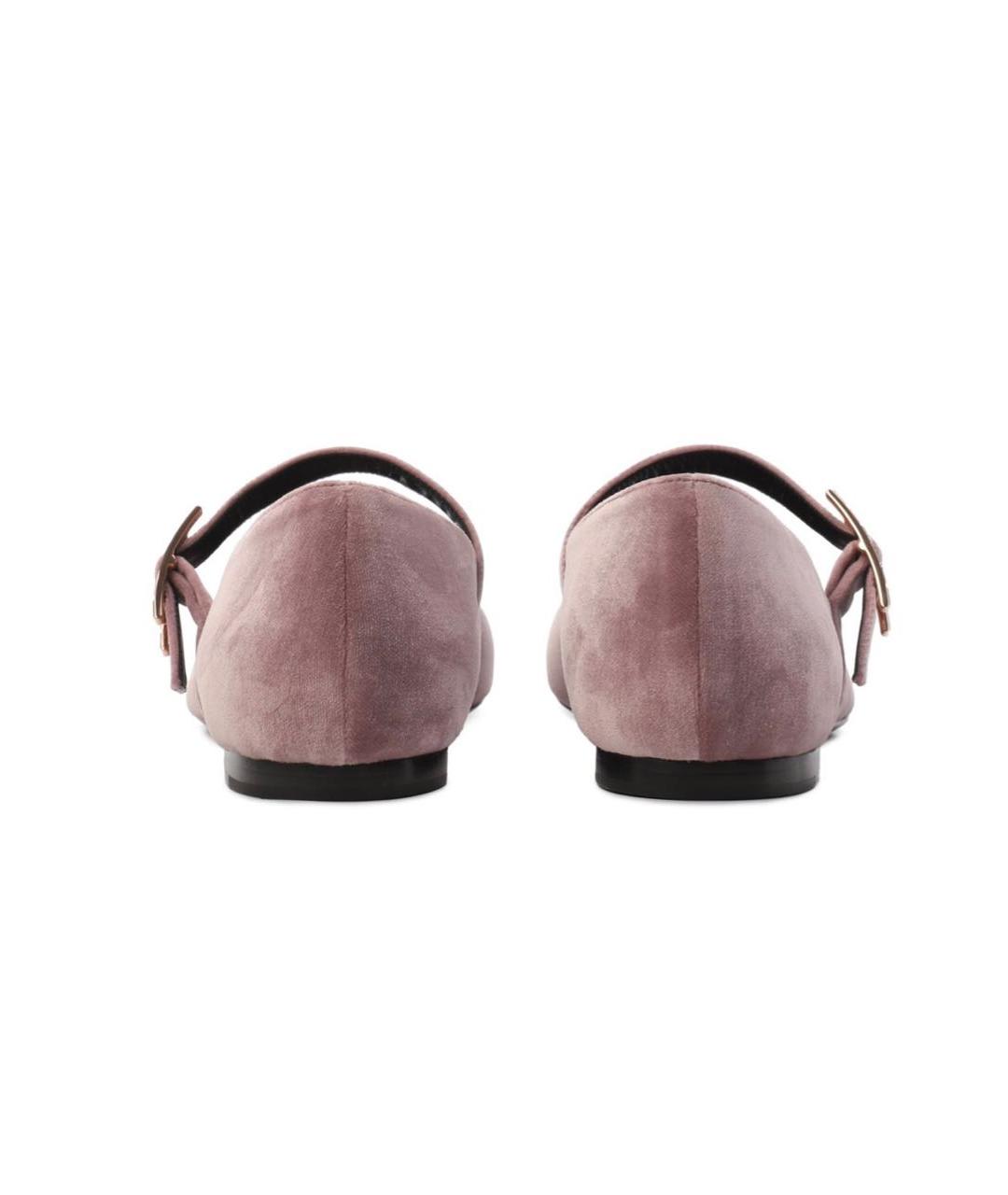 HERMES Розовые замшевые балетки, фото 5