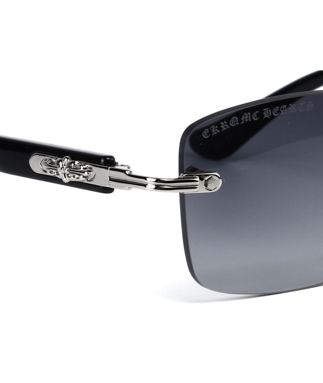 CHROME HEARTS Серебряные металлические солнцезащитные очки, фото 3