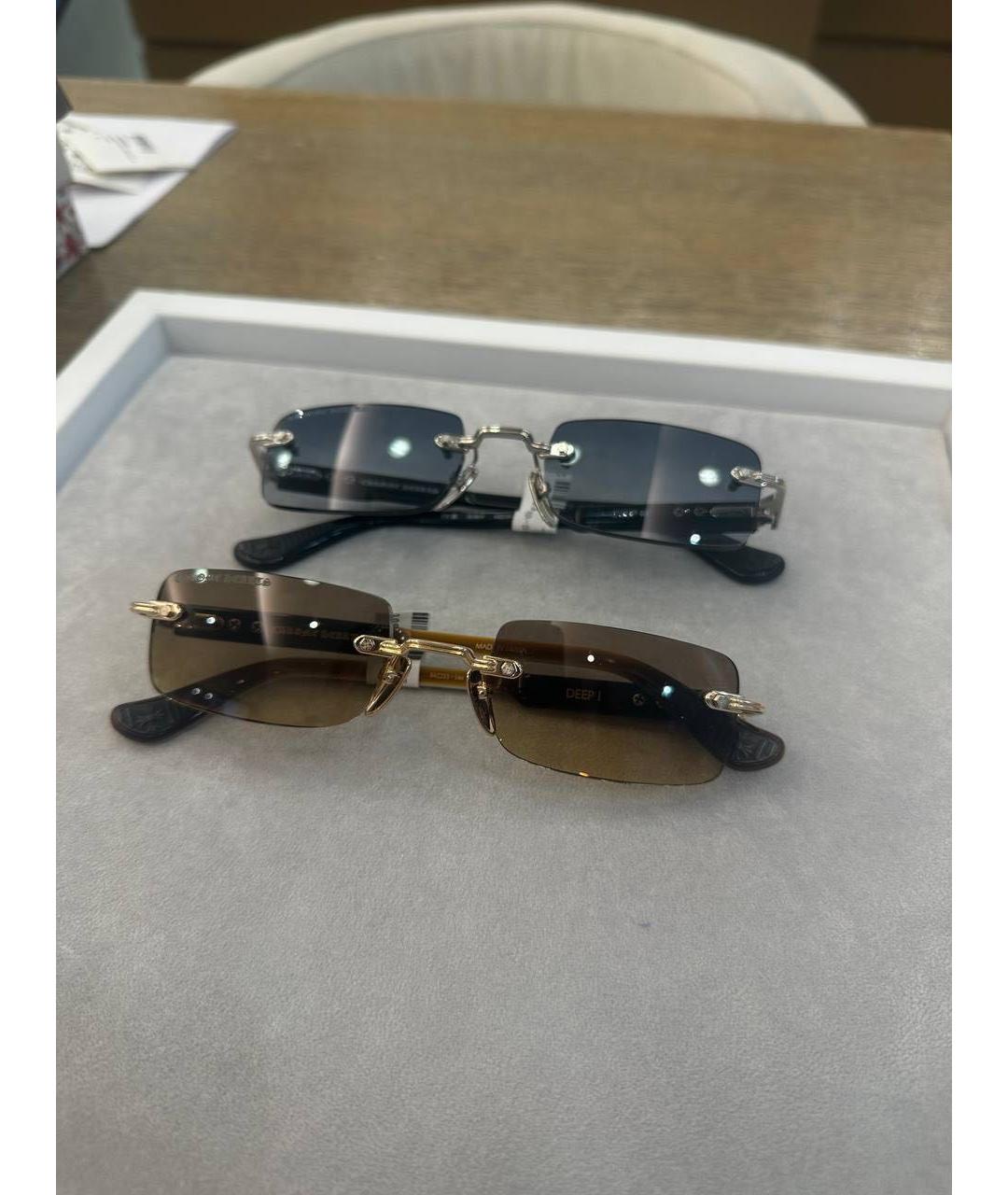 CHROME HEARTS Серебряные металлические солнцезащитные очки, фото 5