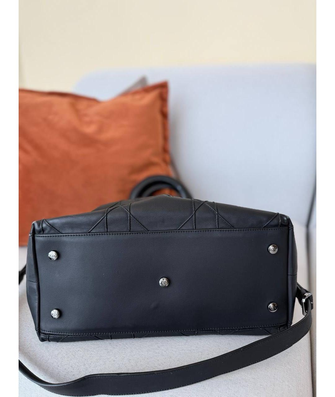 CHRISTIAN DIOR Черная кожаная сумка с короткими ручками, фото 8