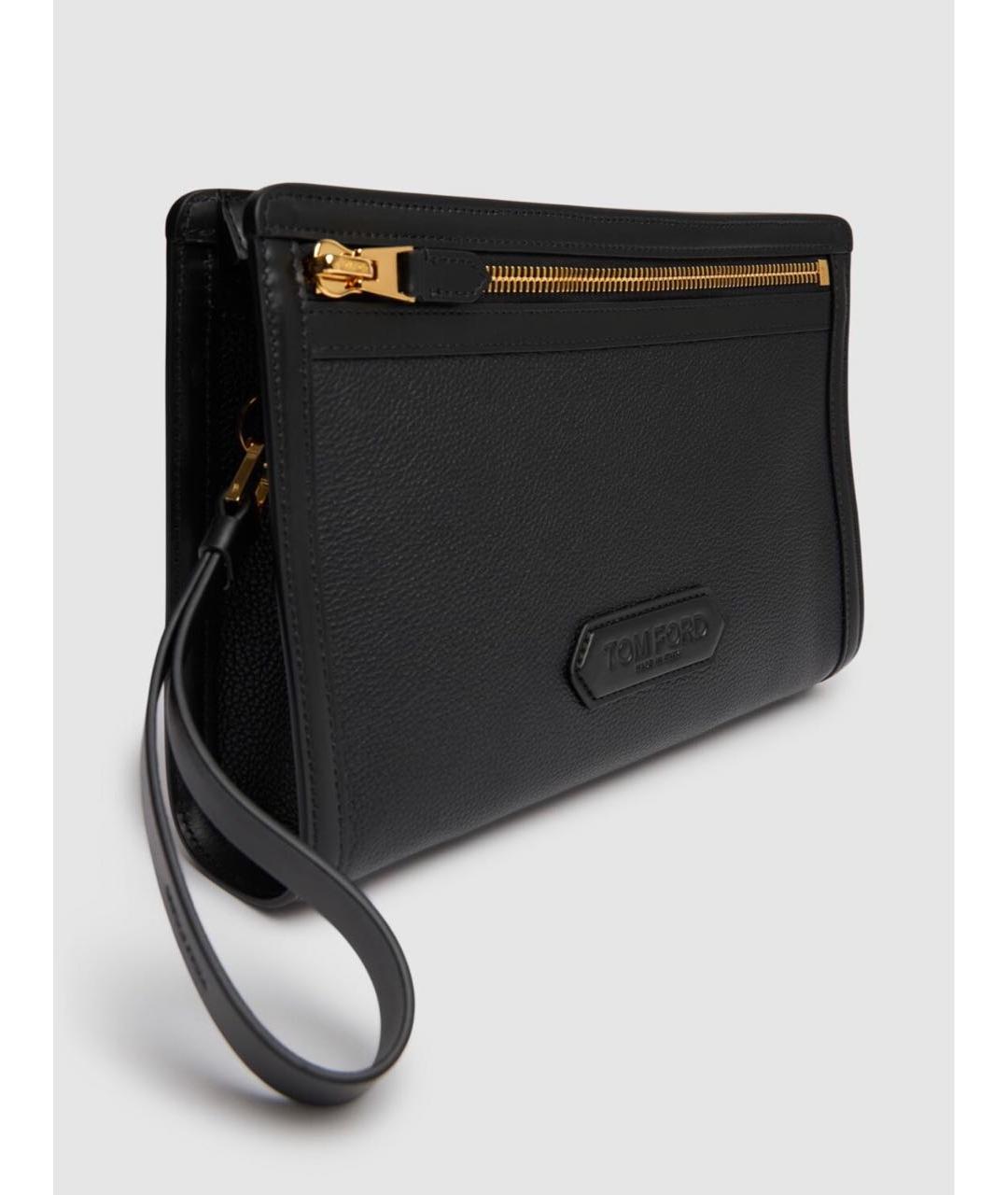 TOM FORD Черная кожаная барсетка, фото 2