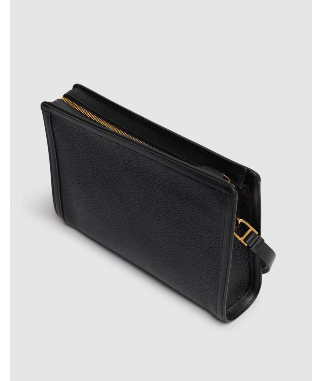 TOM FORD Черная кожаная барсетка, фото 4