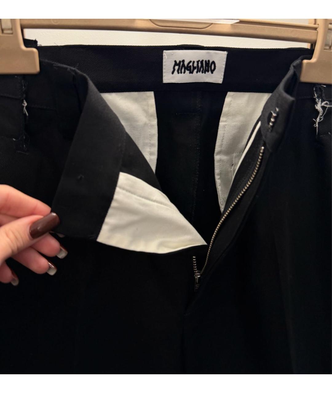 MAGLIANO Черные хлопковые классические брюки, фото 3