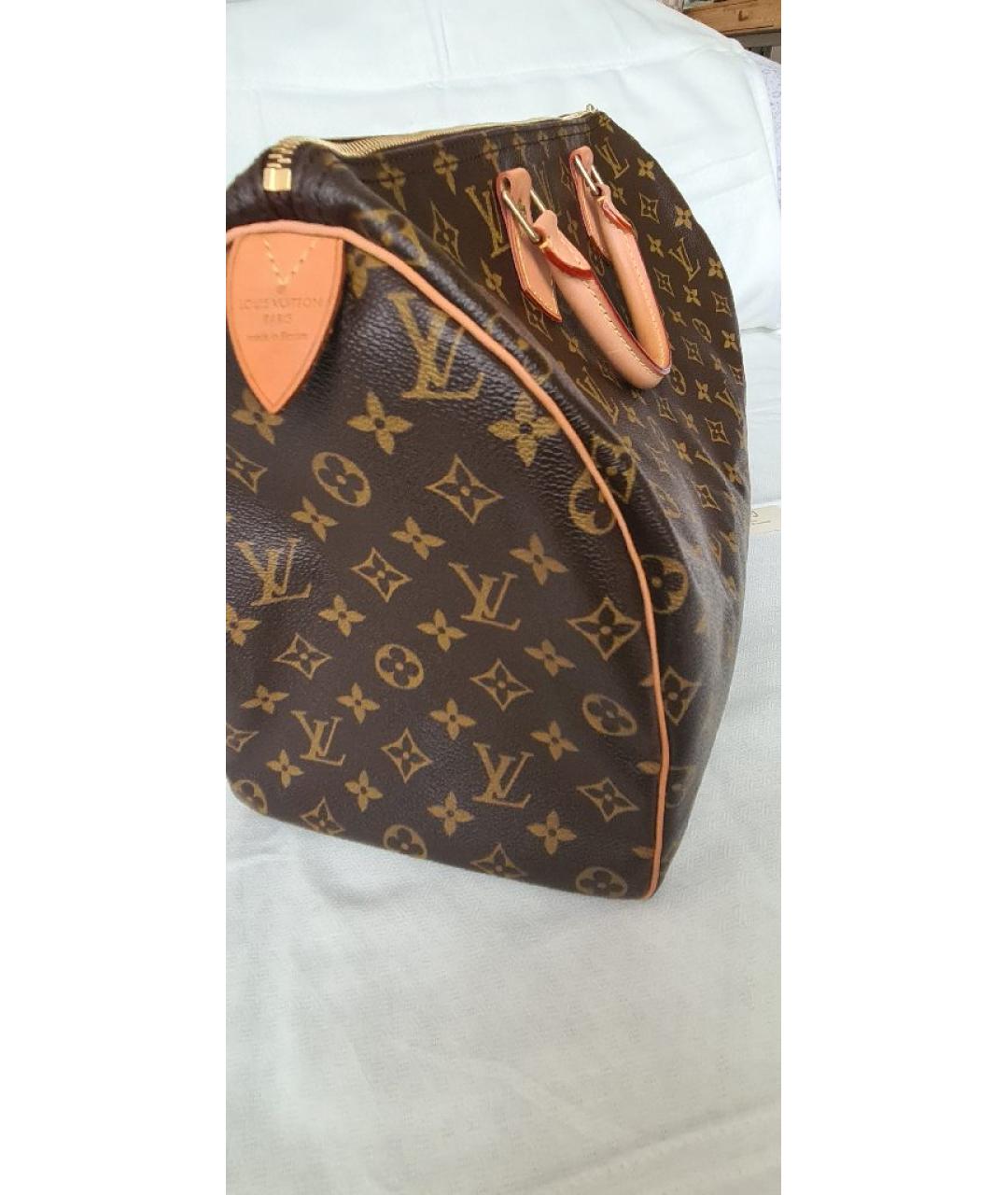 LOUIS VUITTON Коричневая сумка с короткими ручками, фото 6