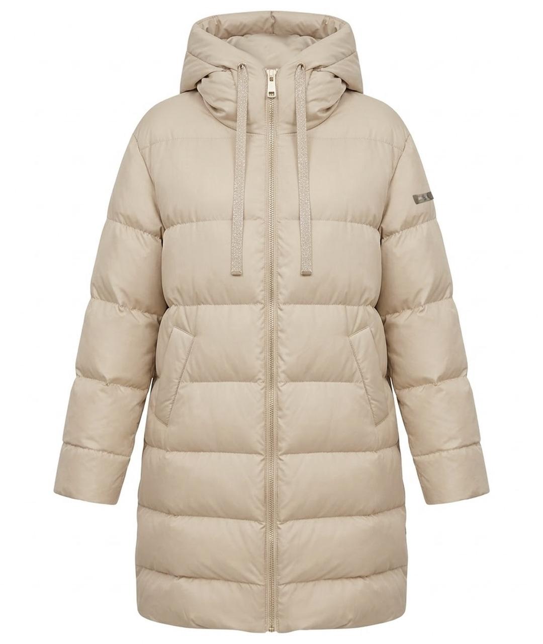 LORENA ANTONIAZZI Бежевый полиэстеровый пуховик, фото 1