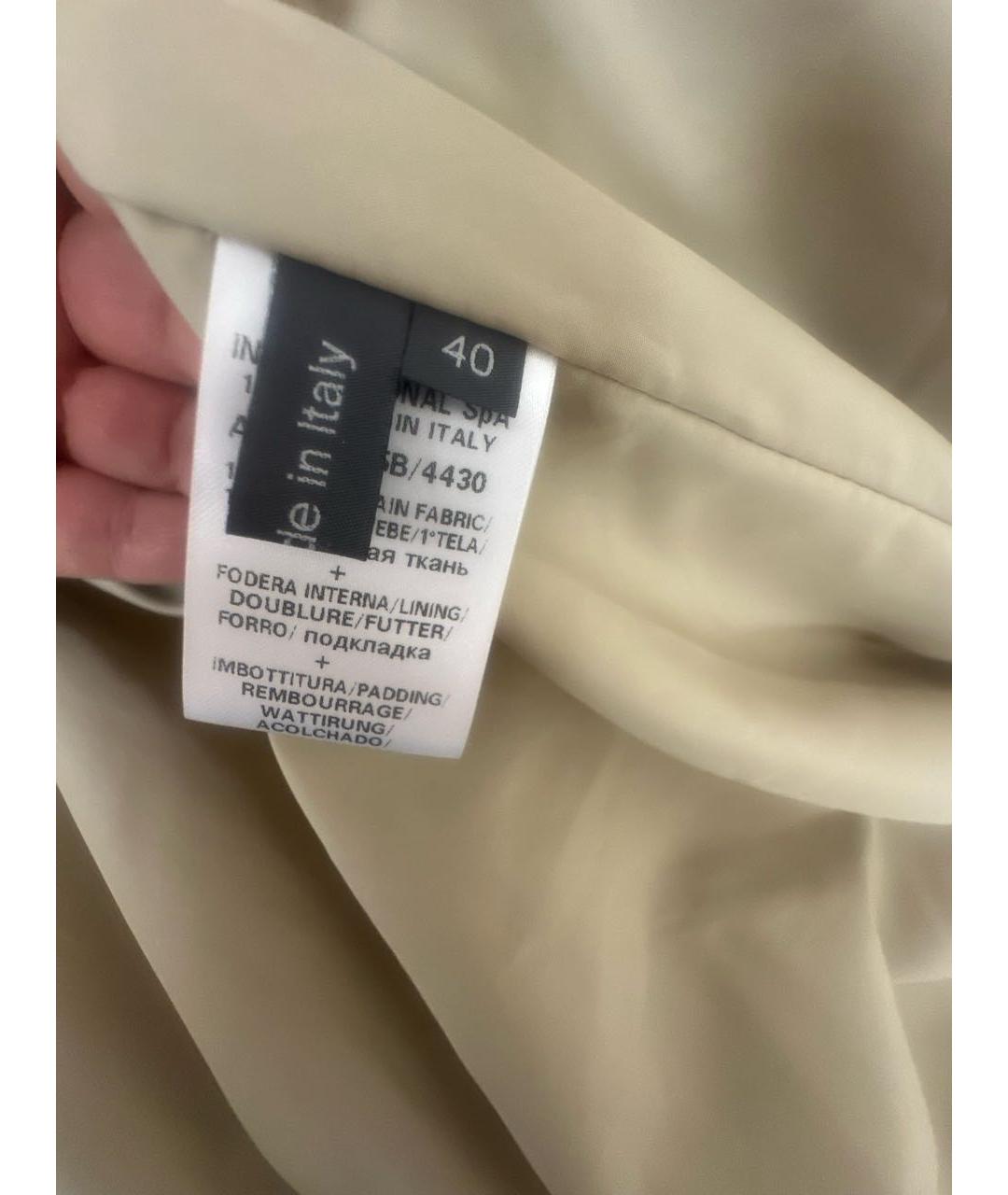 LORENA ANTONIAZZI Бежевый полиэстеровый пуховик, фото 5