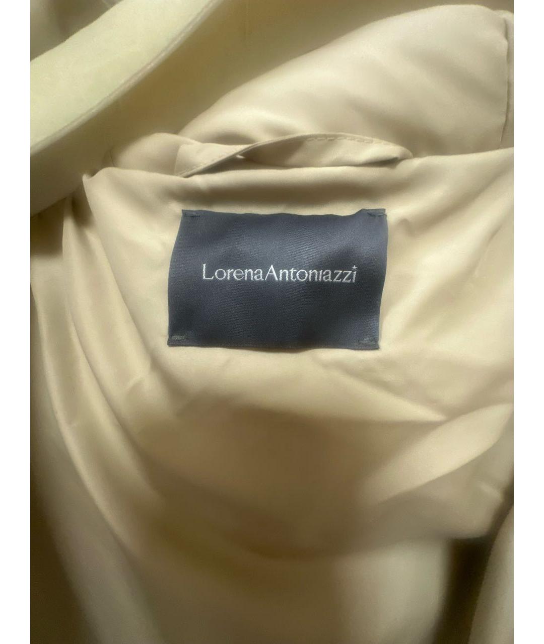 LORENA ANTONIAZZI Бежевый полиэстеровый пуховик, фото 3