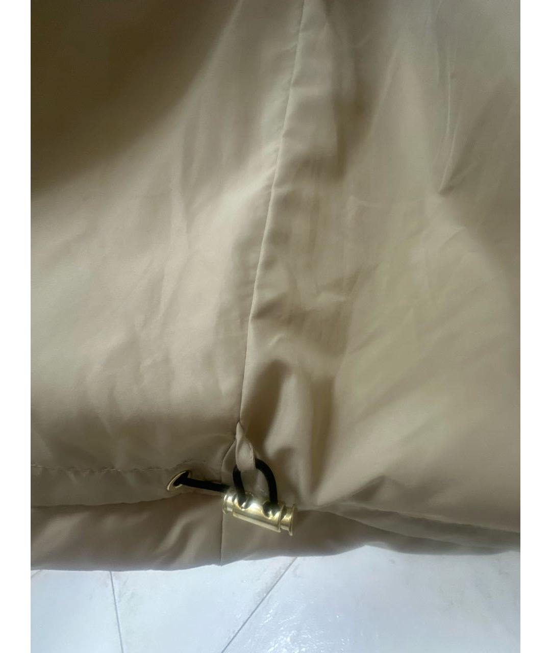 LORENA ANTONIAZZI Бежевый полиэстеровый пуховик, фото 4