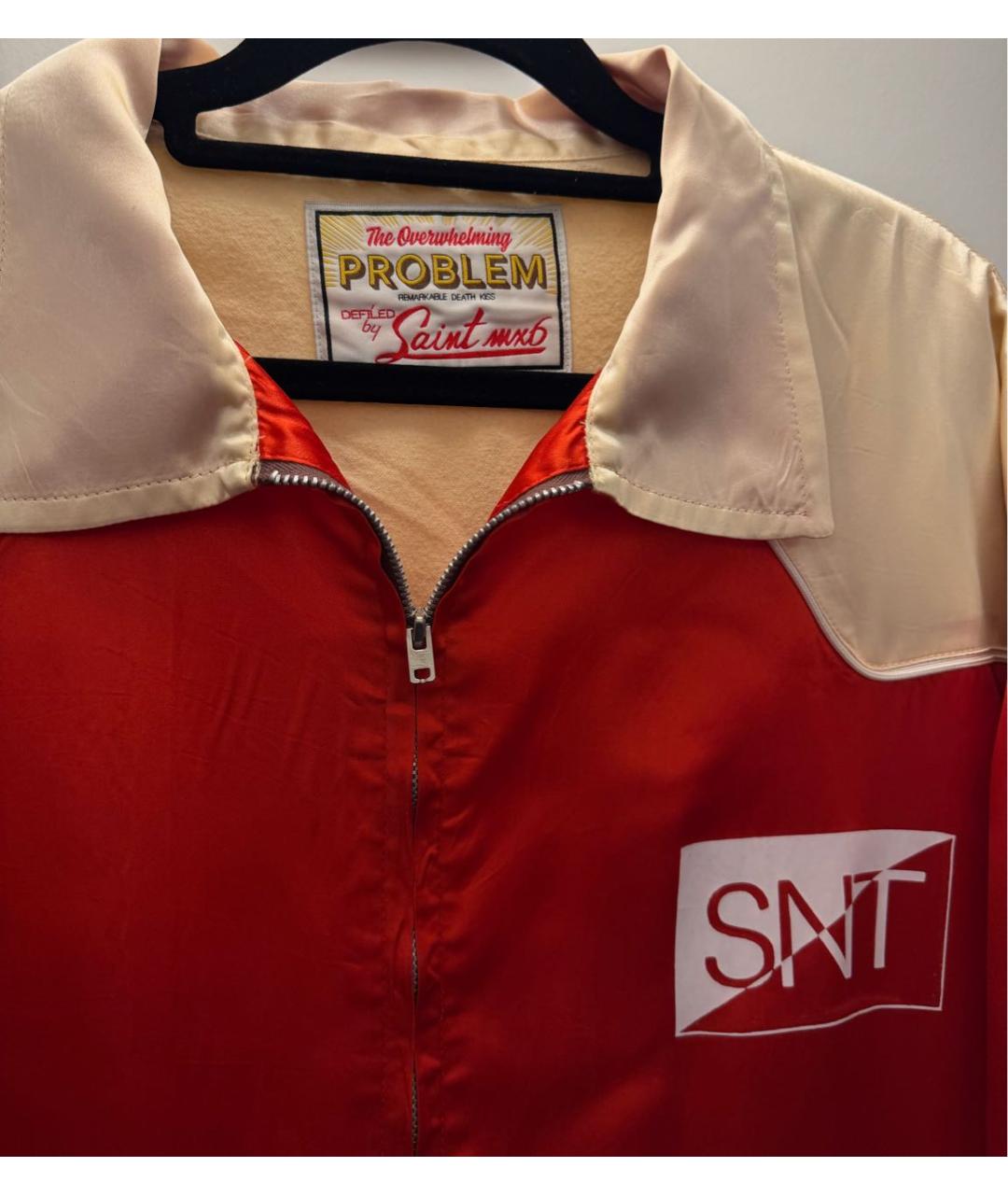 SAINT Mxxxxxx Красная атласная куртка, фото 3
