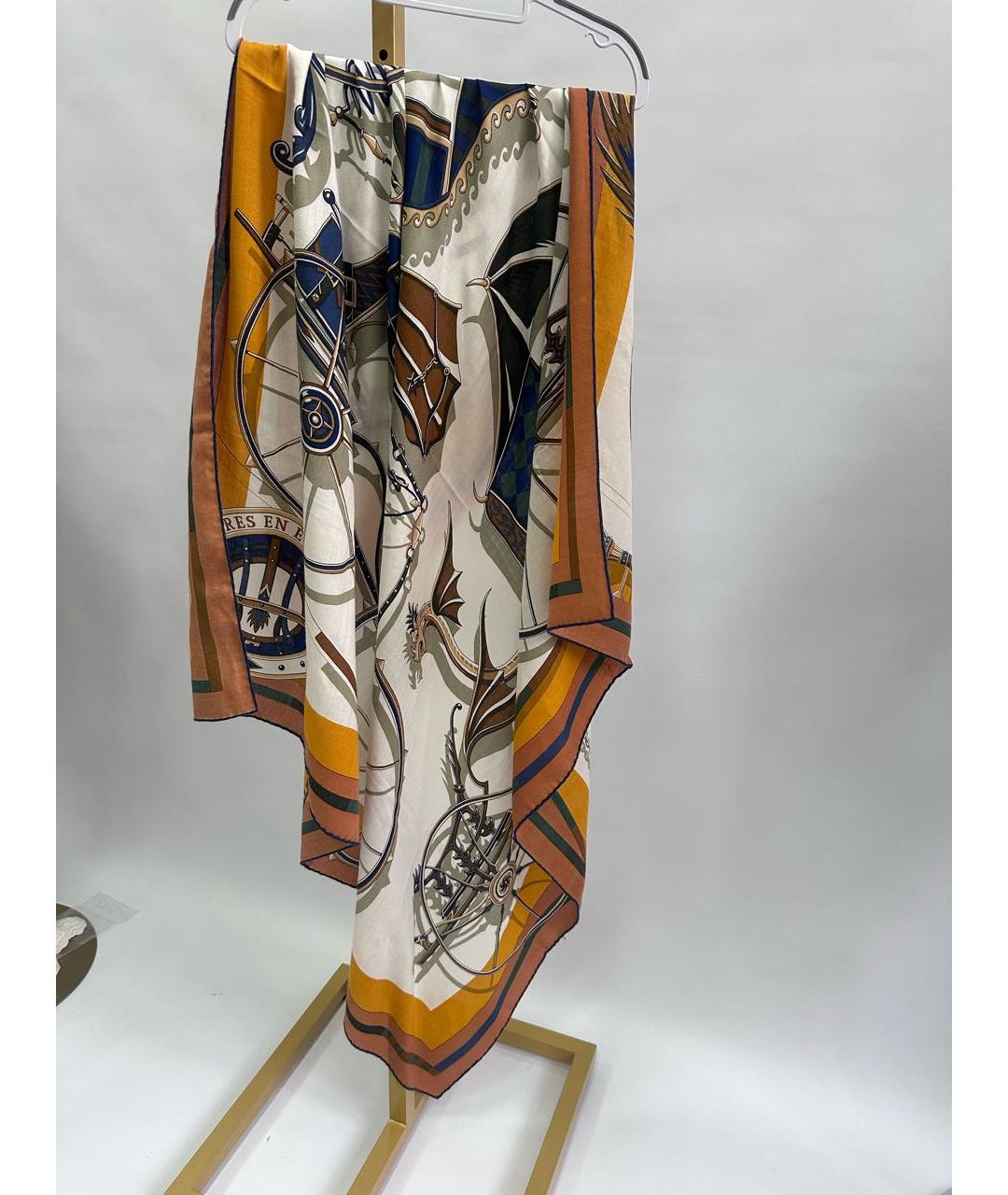 HERMES Мульти шелковый платок, фото 2