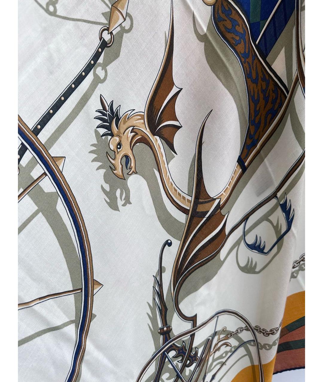 HERMES Мульти шелковый платок, фото 7