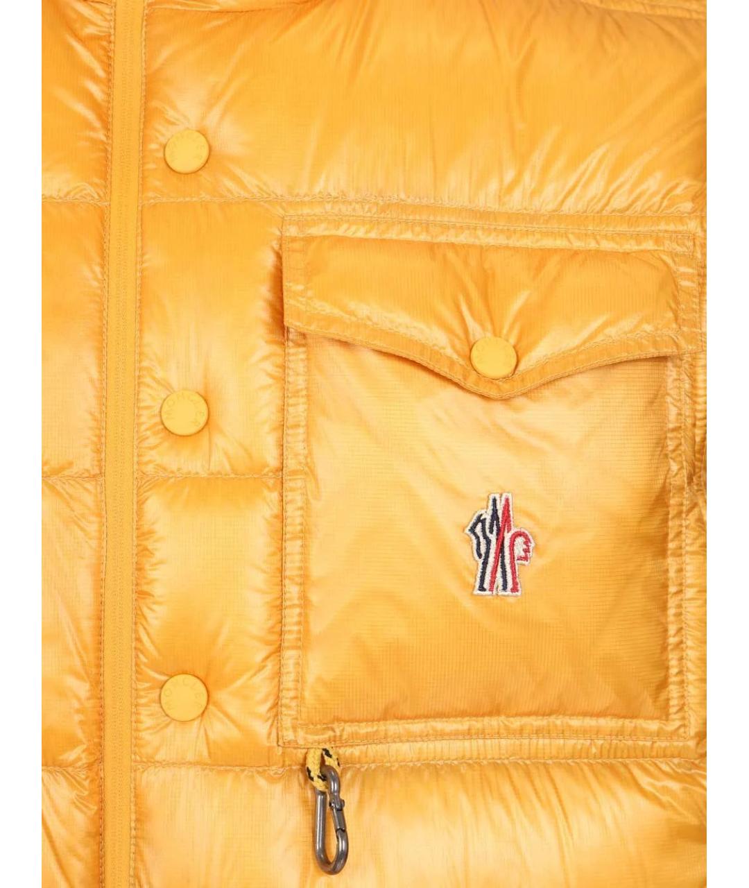 MONCLER GRENOBLE Желтый полиэстеровый жилет, фото 4