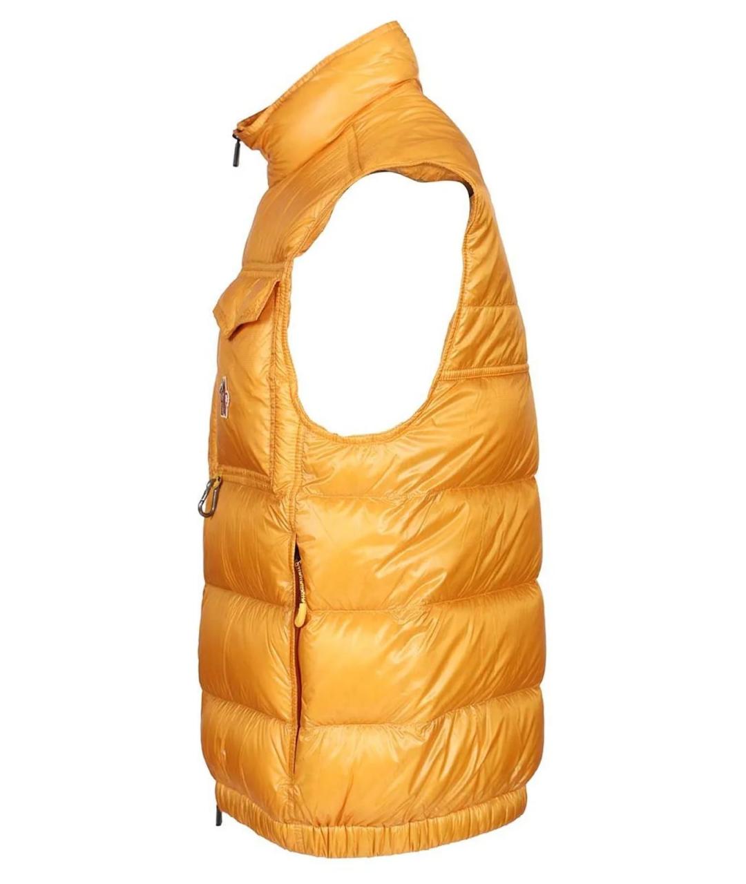 MONCLER GRENOBLE Желтый полиэстеровый жилет, фото 3