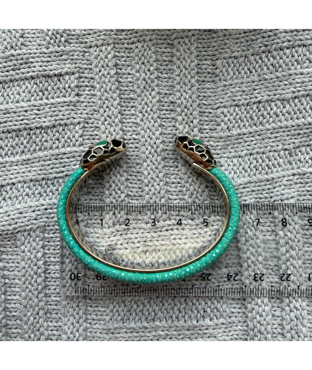 BVLGARI Бирюзовый кожаный браслет, фото 7