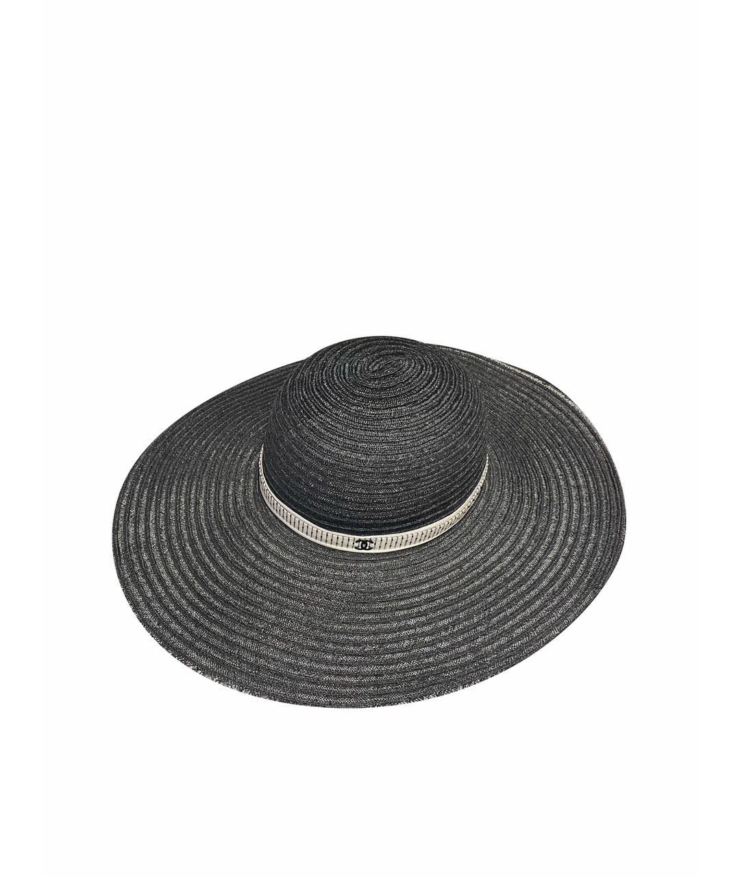 CHANEL PRE-OWNED Черная соломенная шляпа, фото 1
